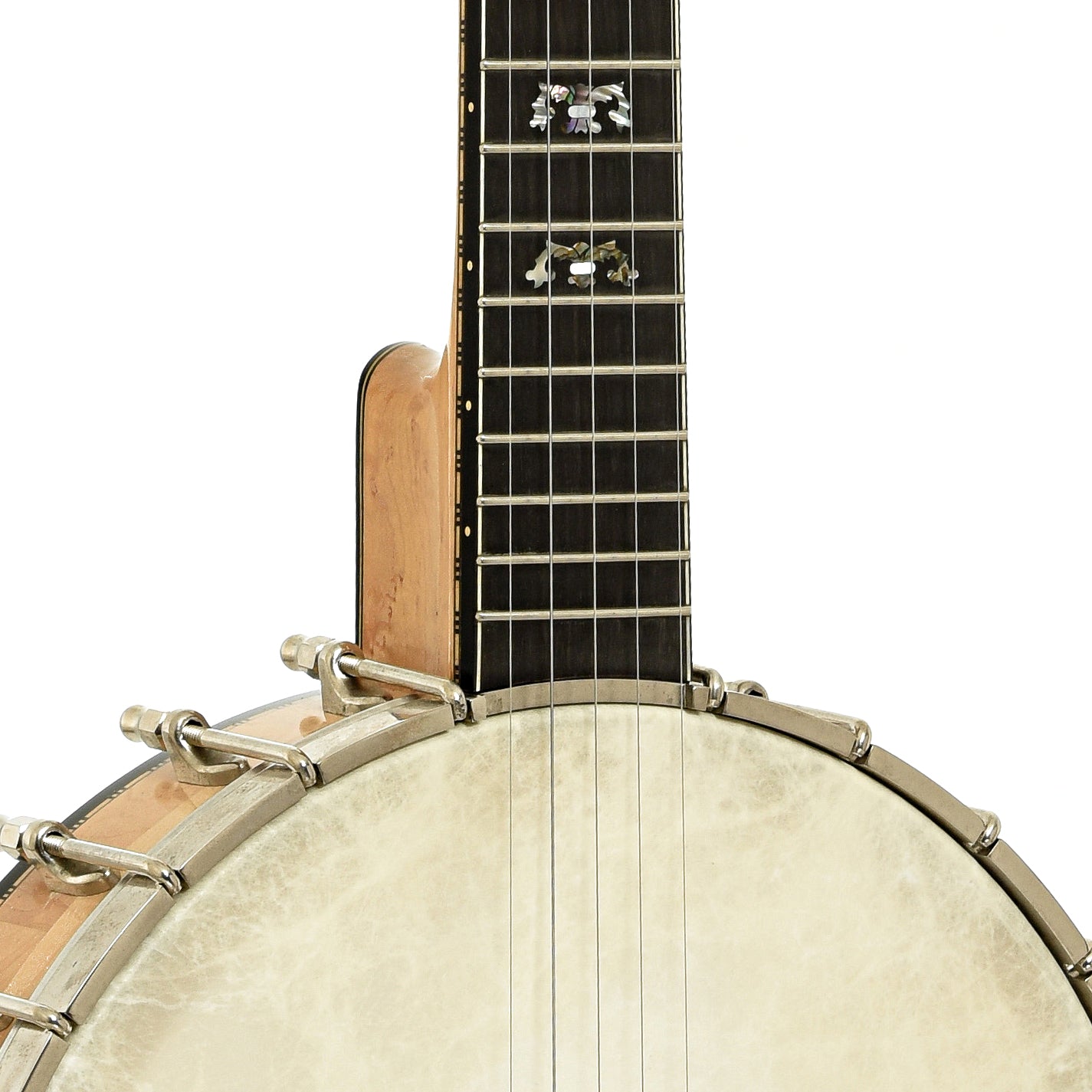 Front neck joint of Wildwood Artist Open Back Banjo
