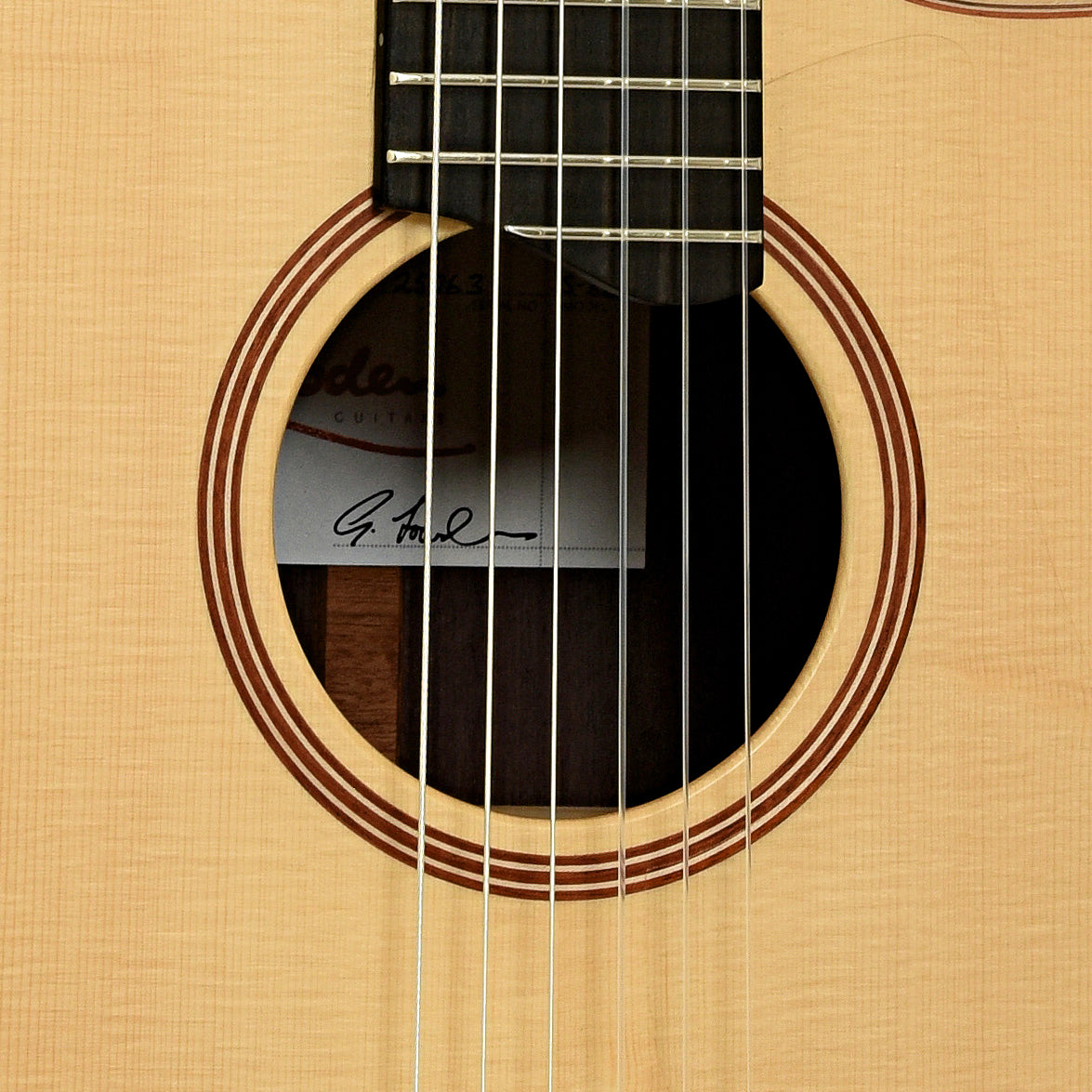 Soundhole of Lowden S-32J