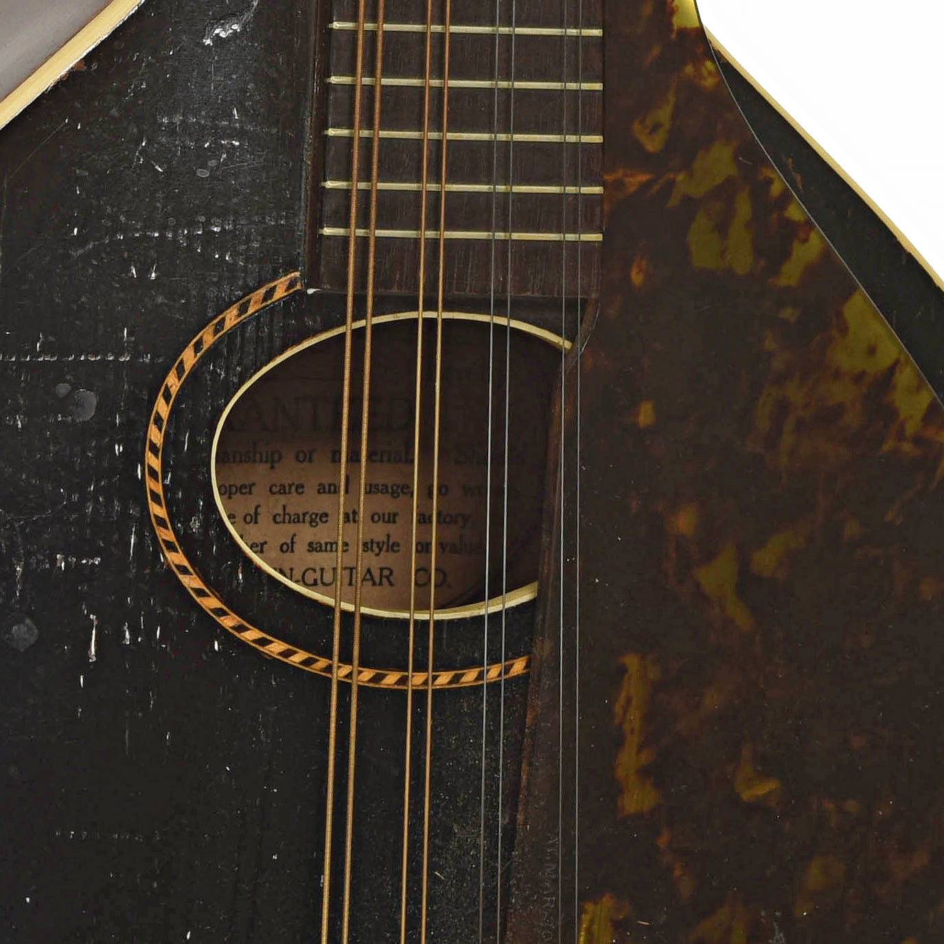 Soundhole of Gibson A Mandolin
