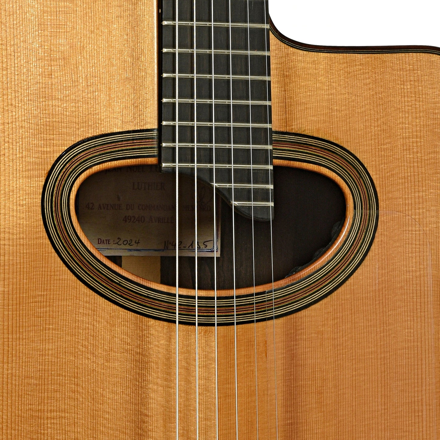 Soundhole of Jean Noel Lebreton Hot Club Acoustic Guitar