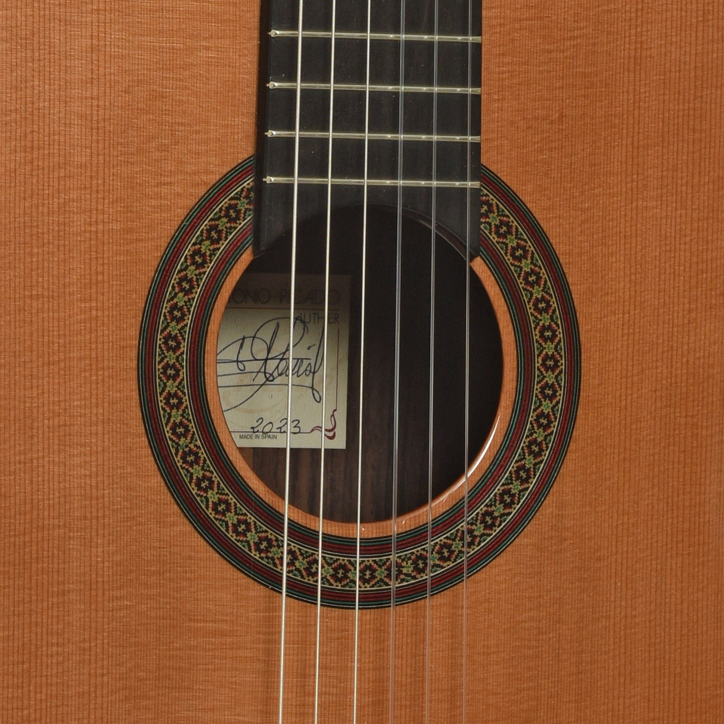 Soundhole of Picado 53T64 Classical Acoustic Guitar 