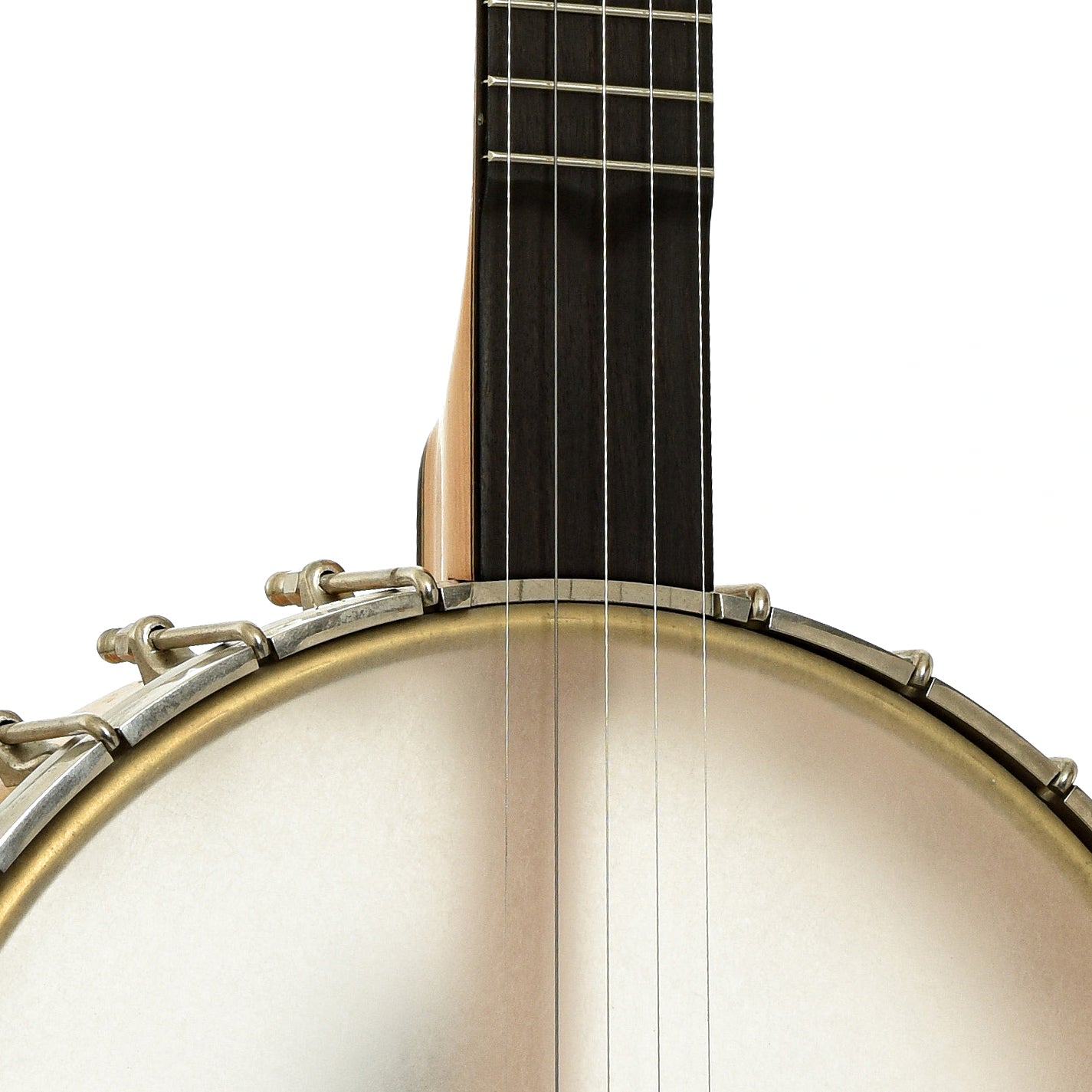 Front neck joint of Chuck Lee Prairieville Custom Open Back Banjo 