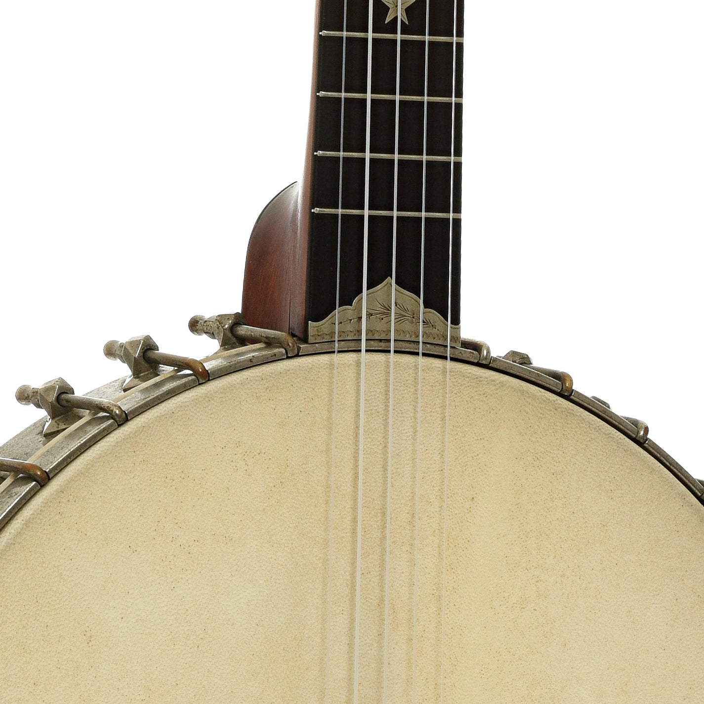 Neck joint of Victor Kraske Baxter's Model Open Back Banjo