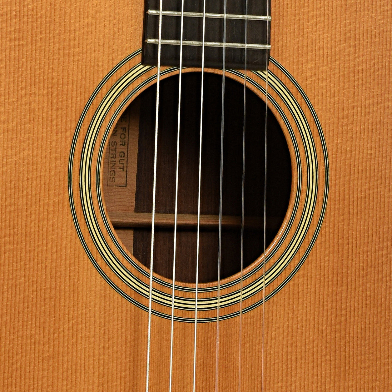 Soundhole of Martin 00-28C Classical Acoustic Guitar 