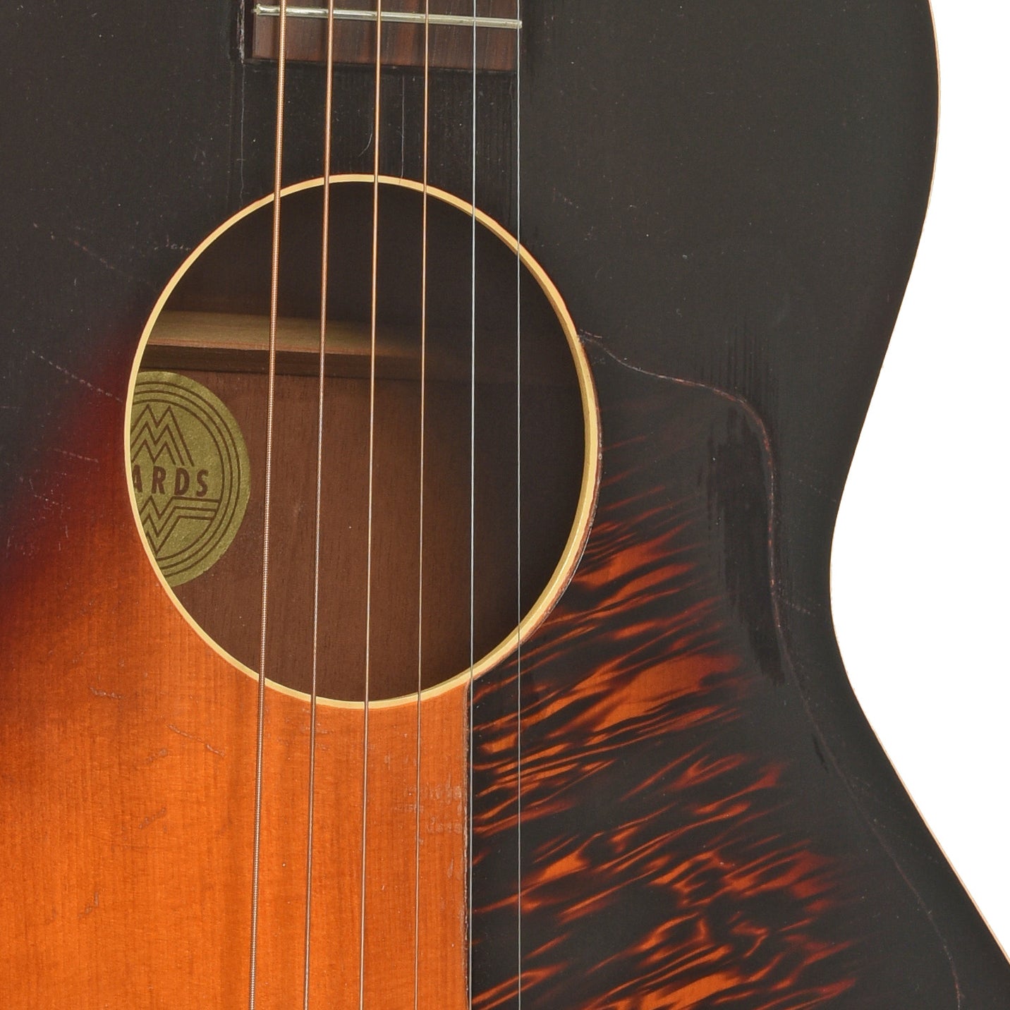 Soundhole of Carson J. Robison Model 1281 Acoustic Guitar