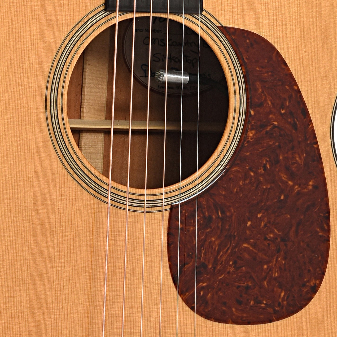 Sound hole of Bourgeois OMS Country Boy Acoustic 
