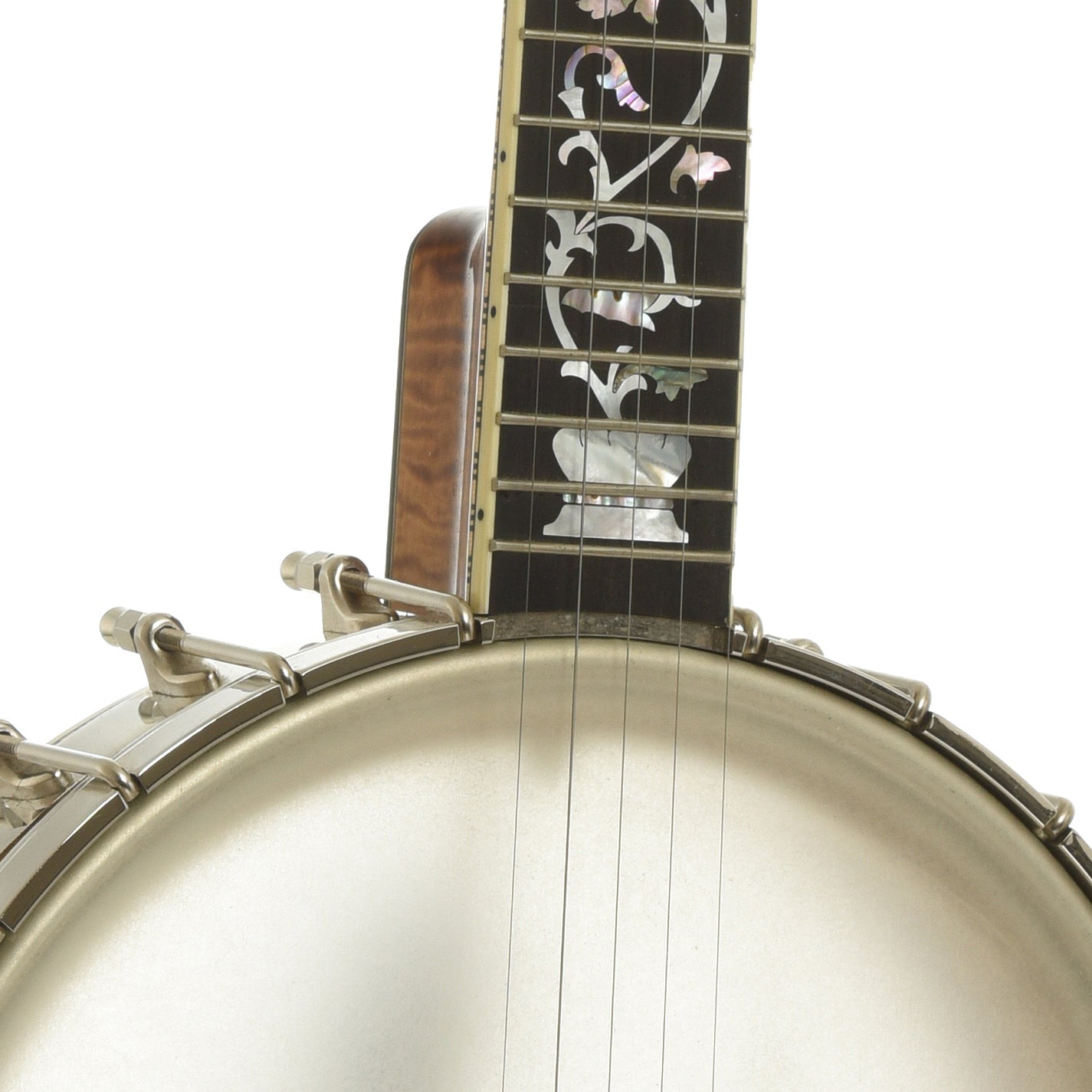 Neck joint of Wildwood Balladeer Openback Banjo