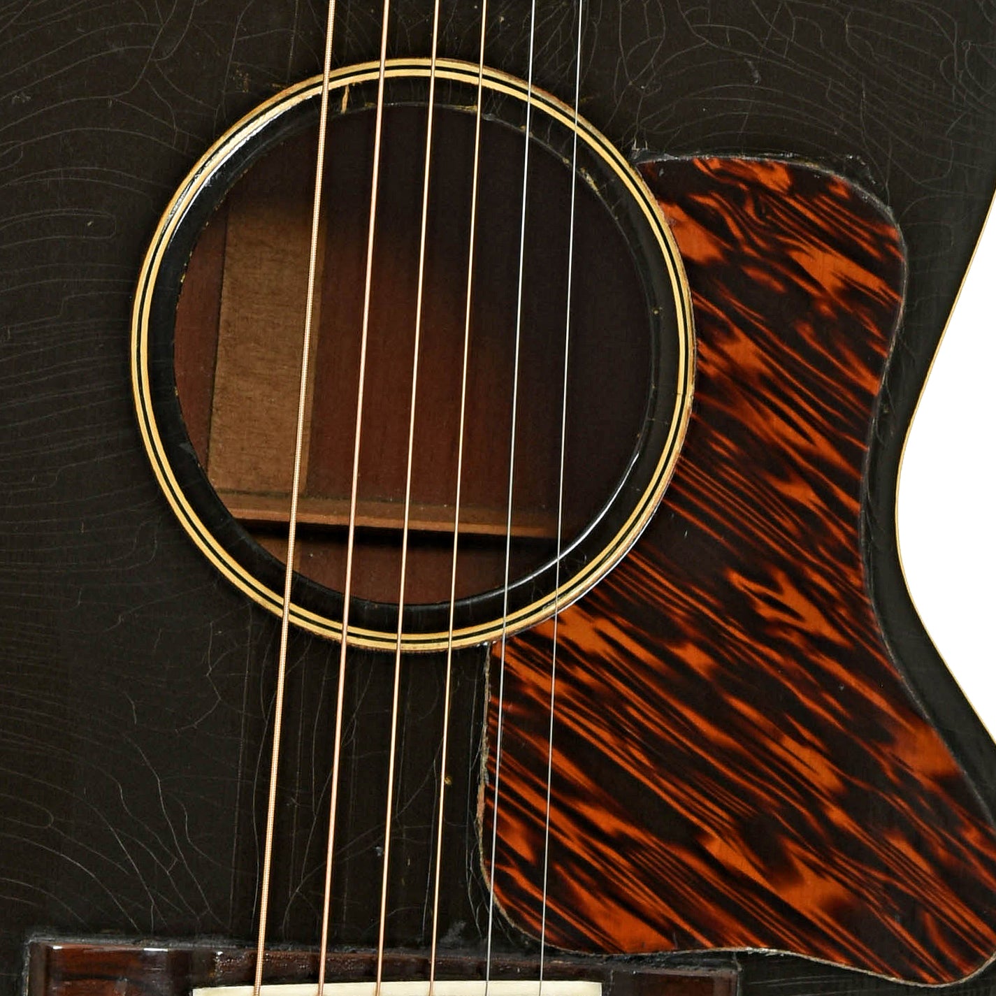 Soundhole of Gibson L-00 Acoustic Guitar