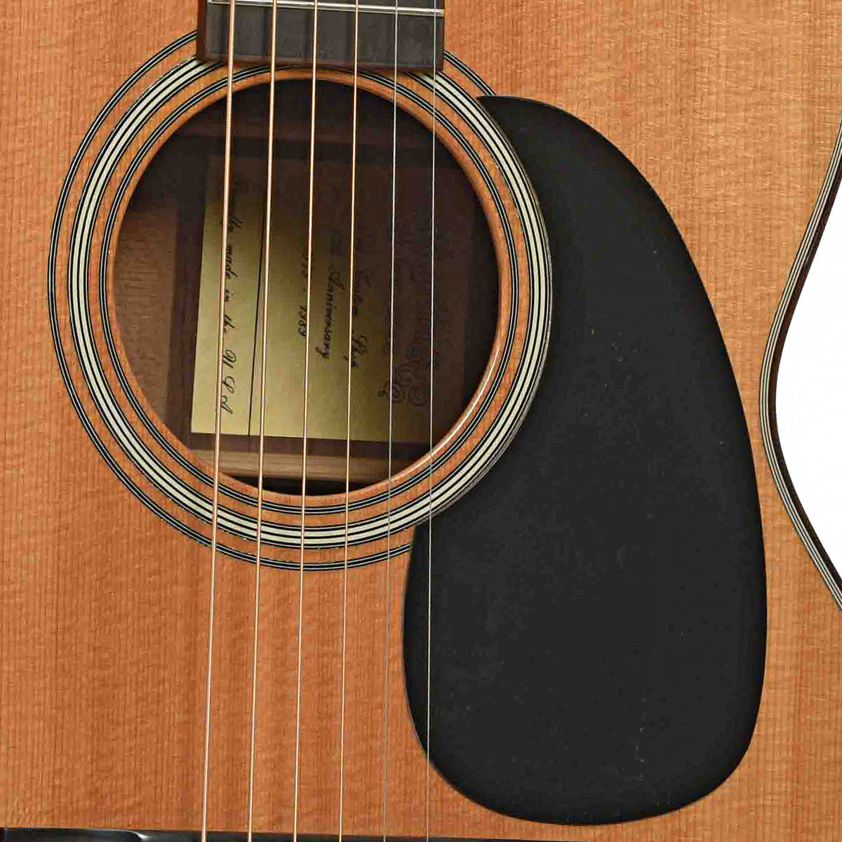 Soundhole of Martin Custom Brazilian Jumbo Acoustic Guitar