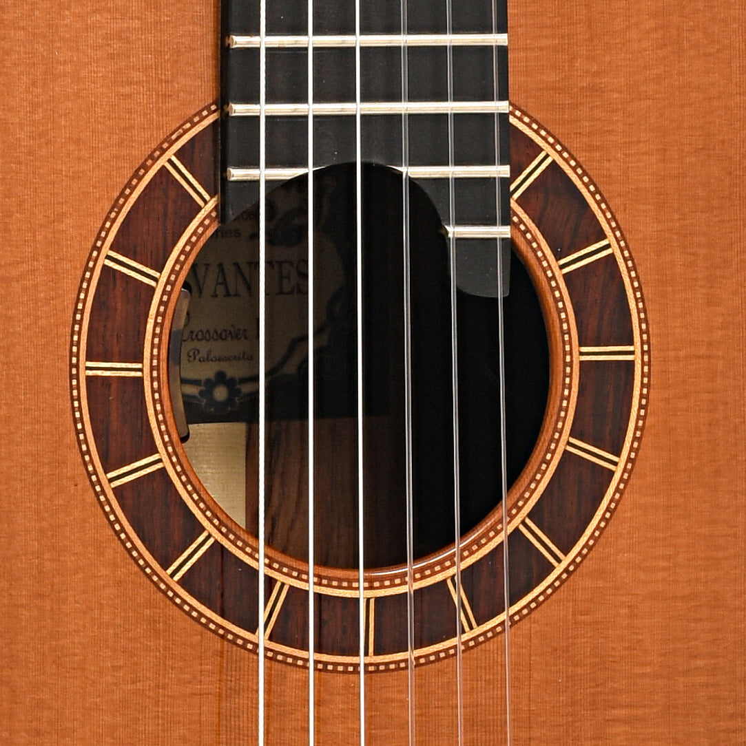 Sound hole of Cervantes Crossover 1 Classical Guitar