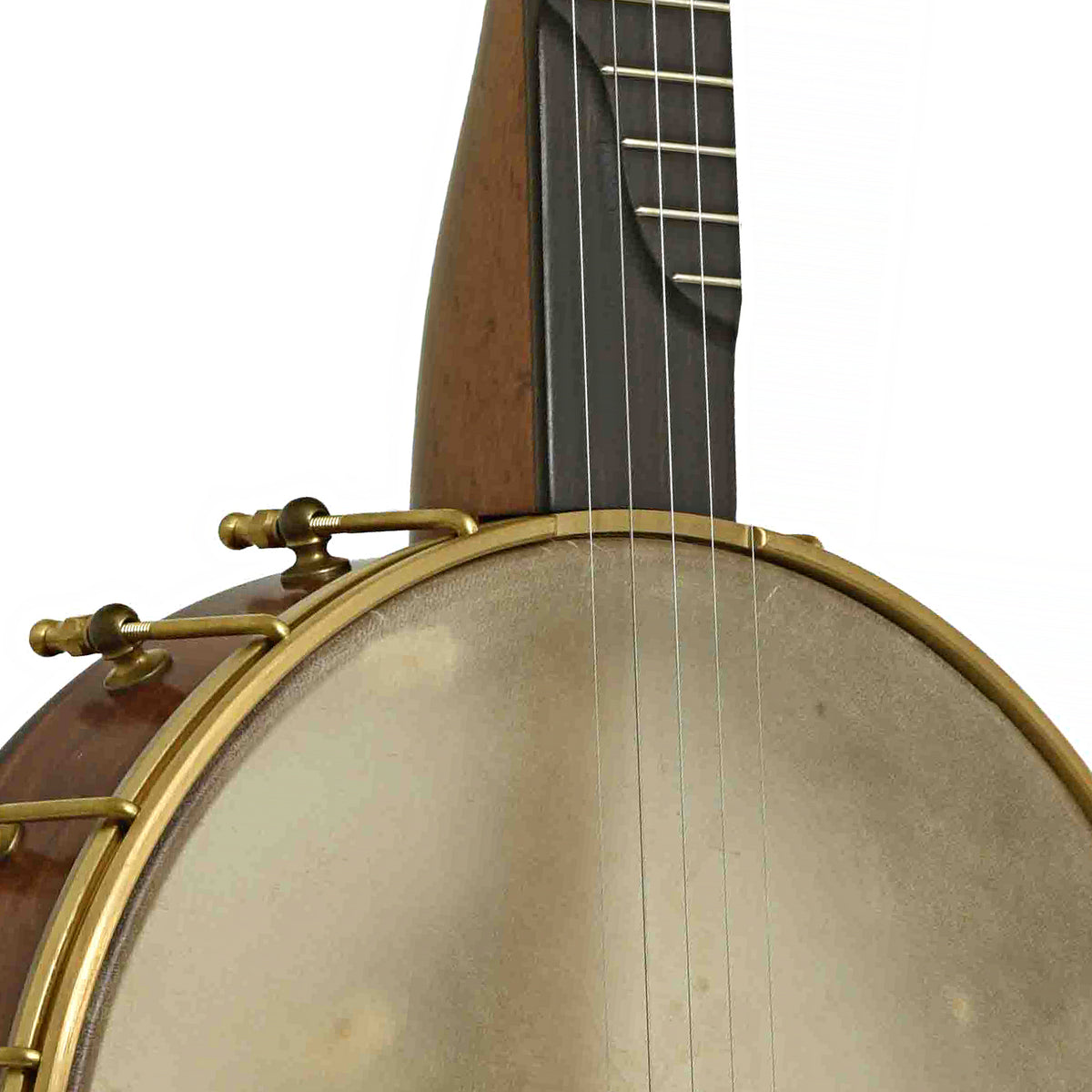 Fretboard Scoop of Chuck Lee Lone Star 12in Openback Banjo & Case, #877