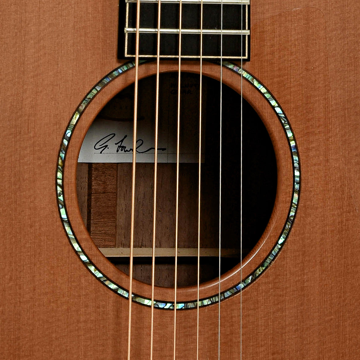 Soundhole of Lowden S35 12-Fret Acoustic Guitar