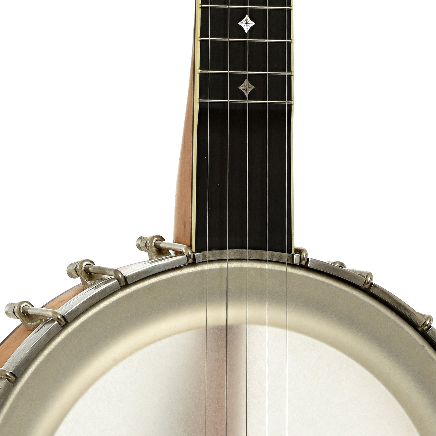 Front neck joint of Mike Ramsey Bacon Model Open Back Banjo