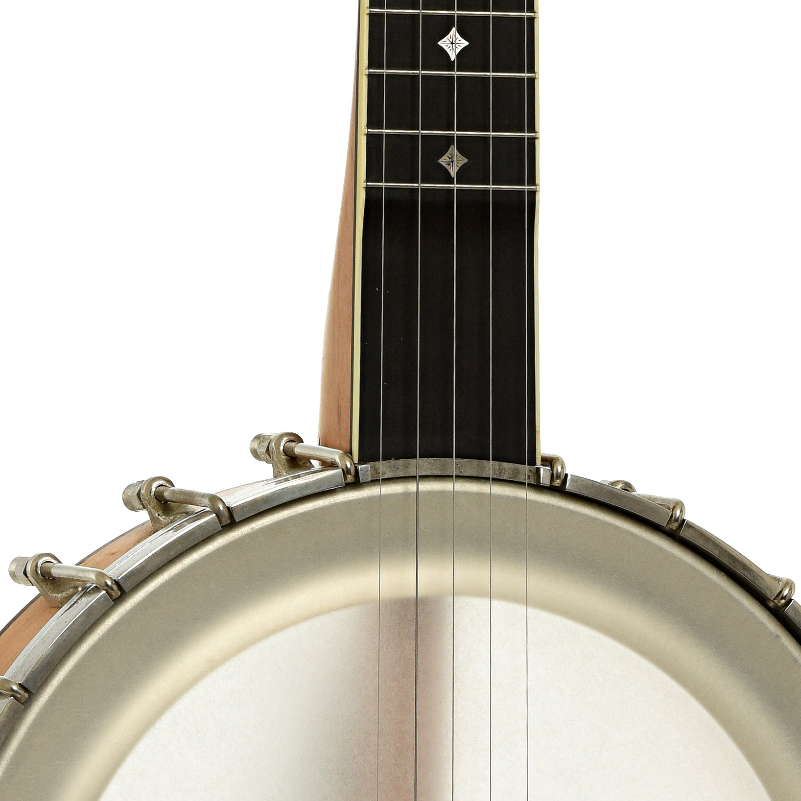 Front neck joint of Mike Ramsey Bacon Model Open Back Banjo