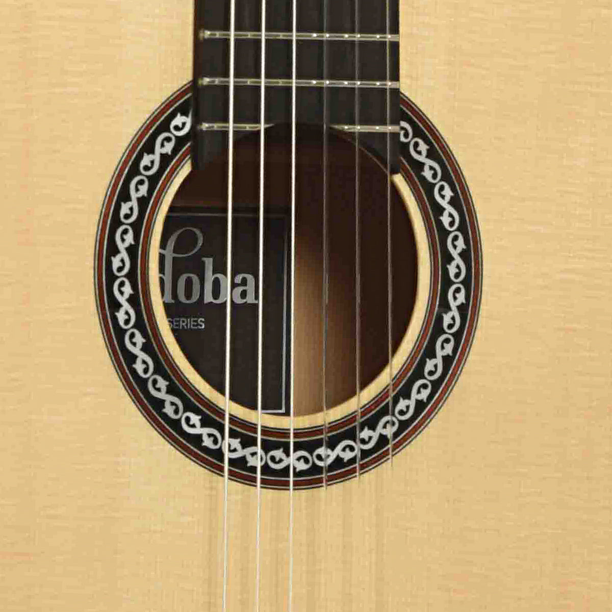 Soundhole of Cordoba F-10 Flamenco Guitar