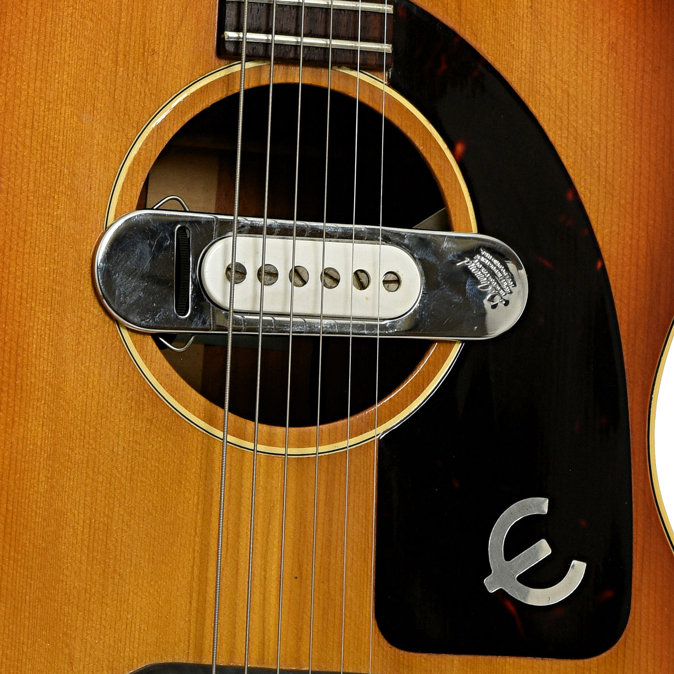 Soundhole of Epiphone FT-45 Cortez Acoustic Guitar