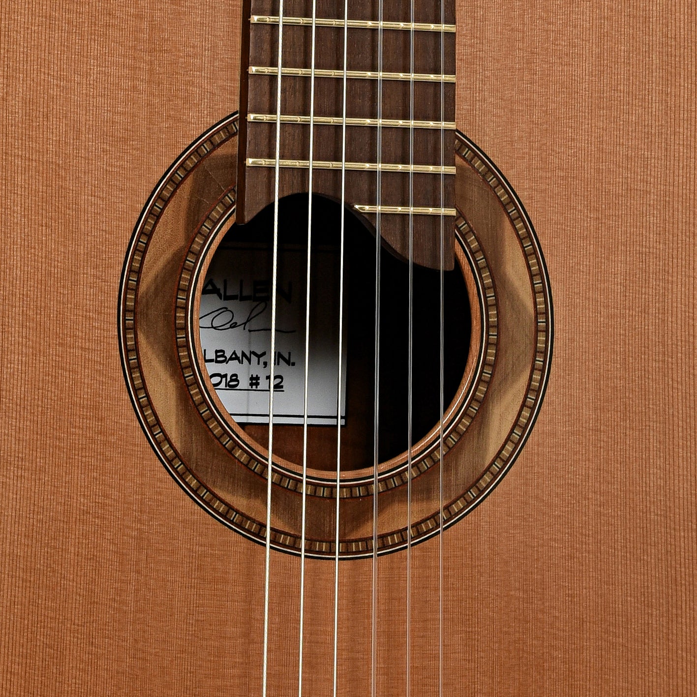 Soundhole of SF Allen Classical Guitar 