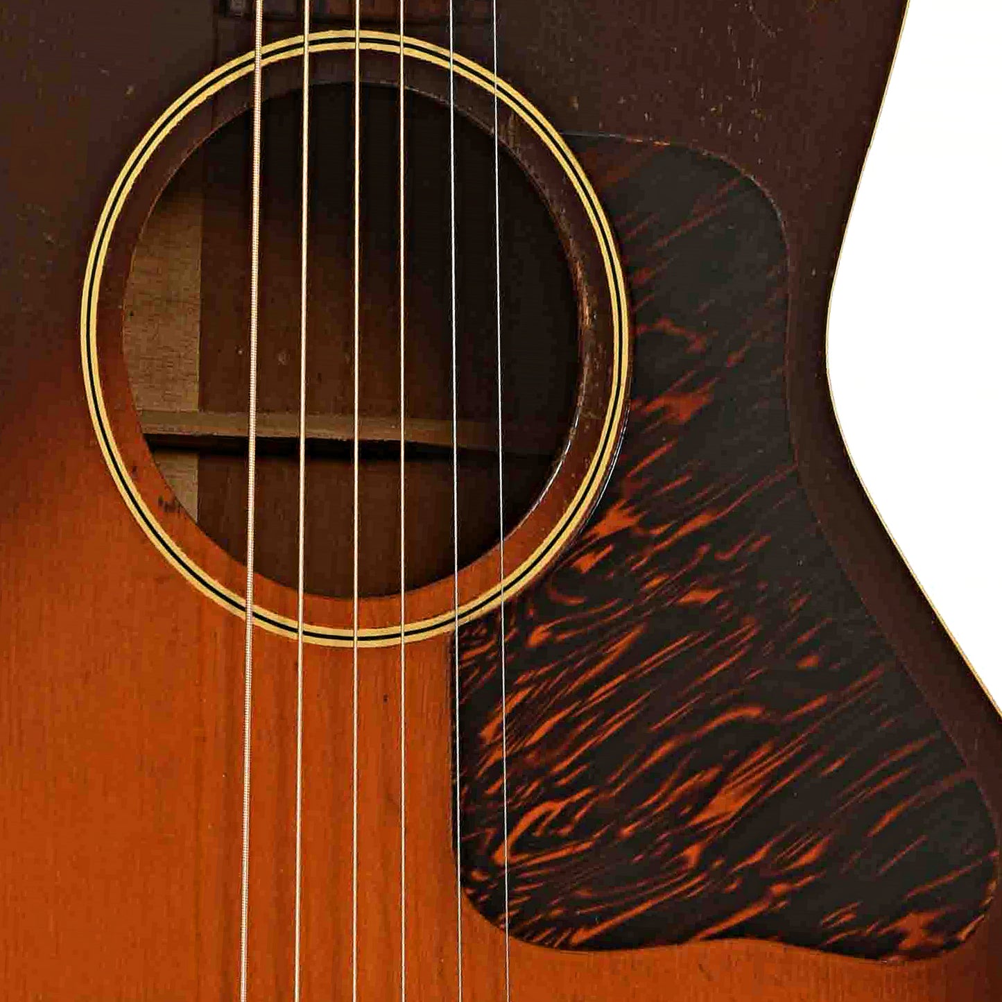 Soundhole of Gibson HG-00 Conversion Acoustic Guitar 