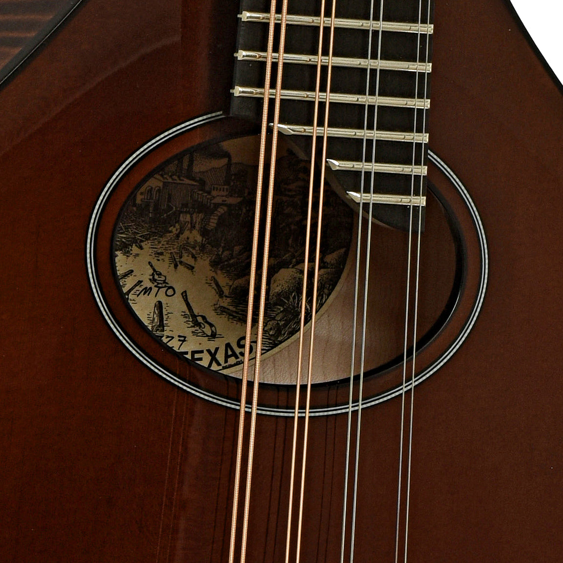 Soundhole of Collings MT O Oval Hole A-Style Mandolin
