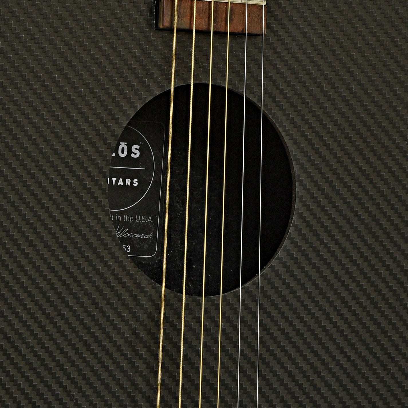 Soundhole of Klos Hybrid Dreadnought Acoustic Guitar