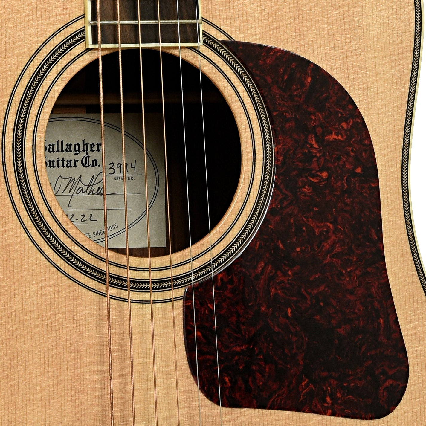 Soundhole of Gallagher Guitar Co. G-70 Dreadnought Guitar