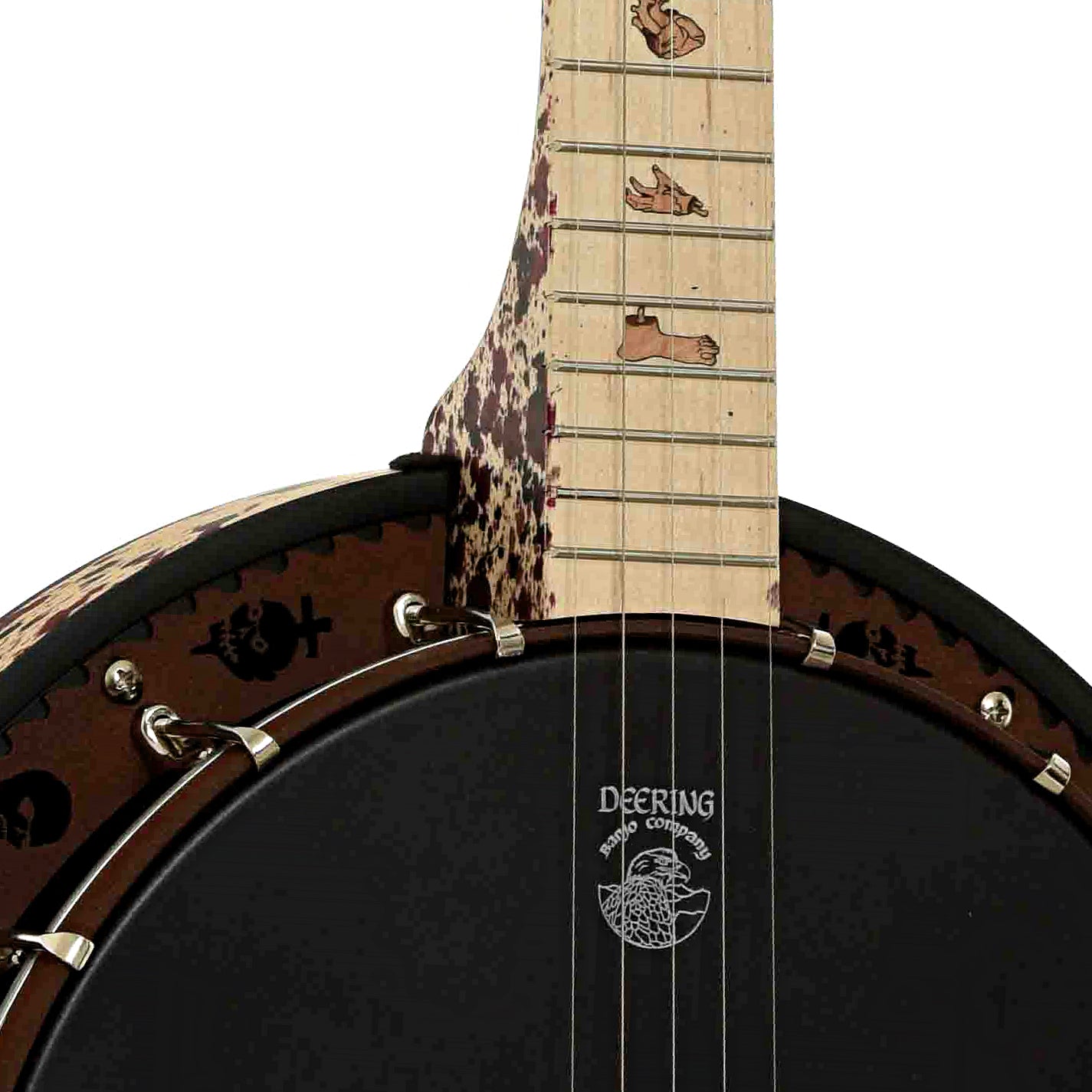 Front Neck joint of Deering Limited Edition Zombie Killer III Resonator Banjo