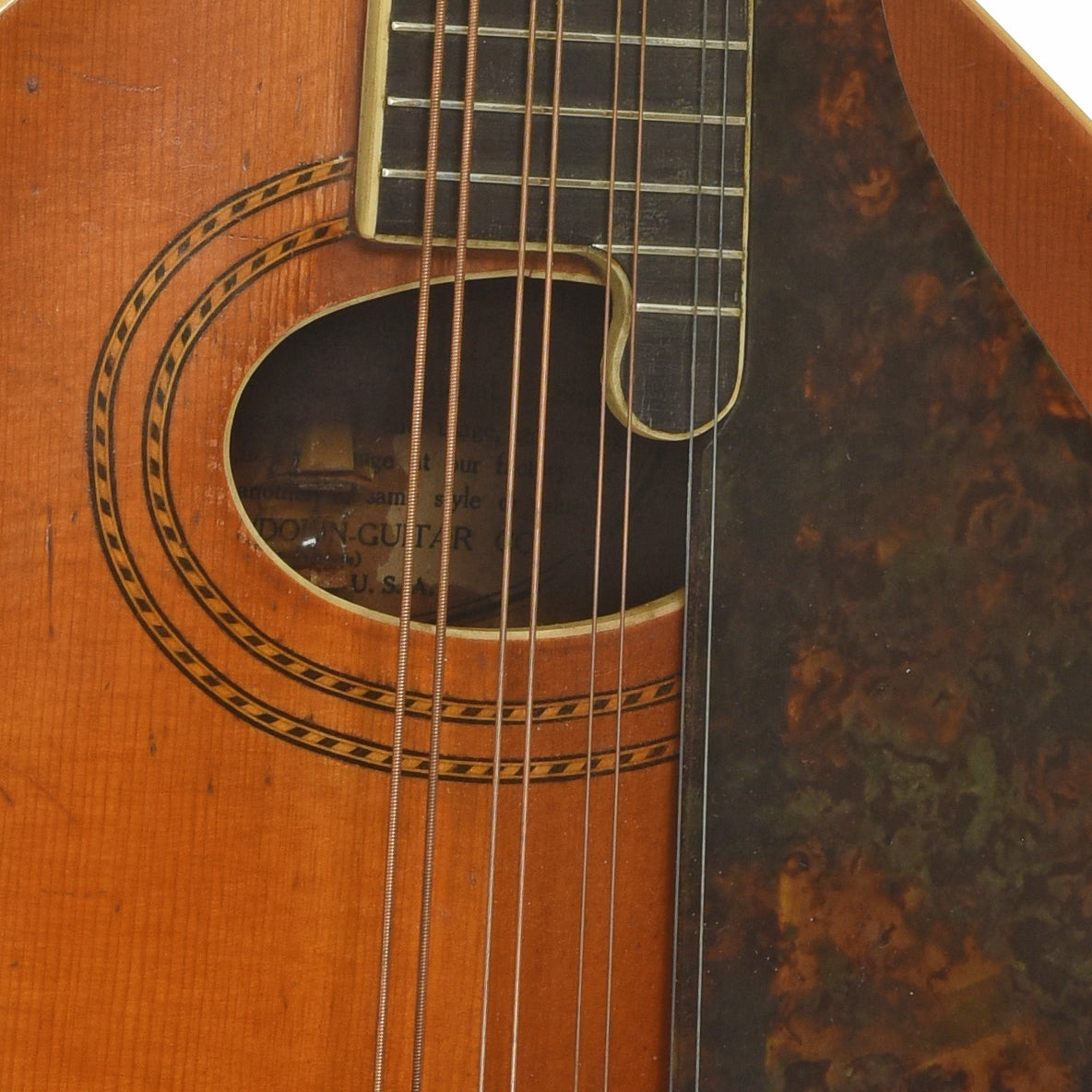 Soundhole of Gibson H-1 Mandola