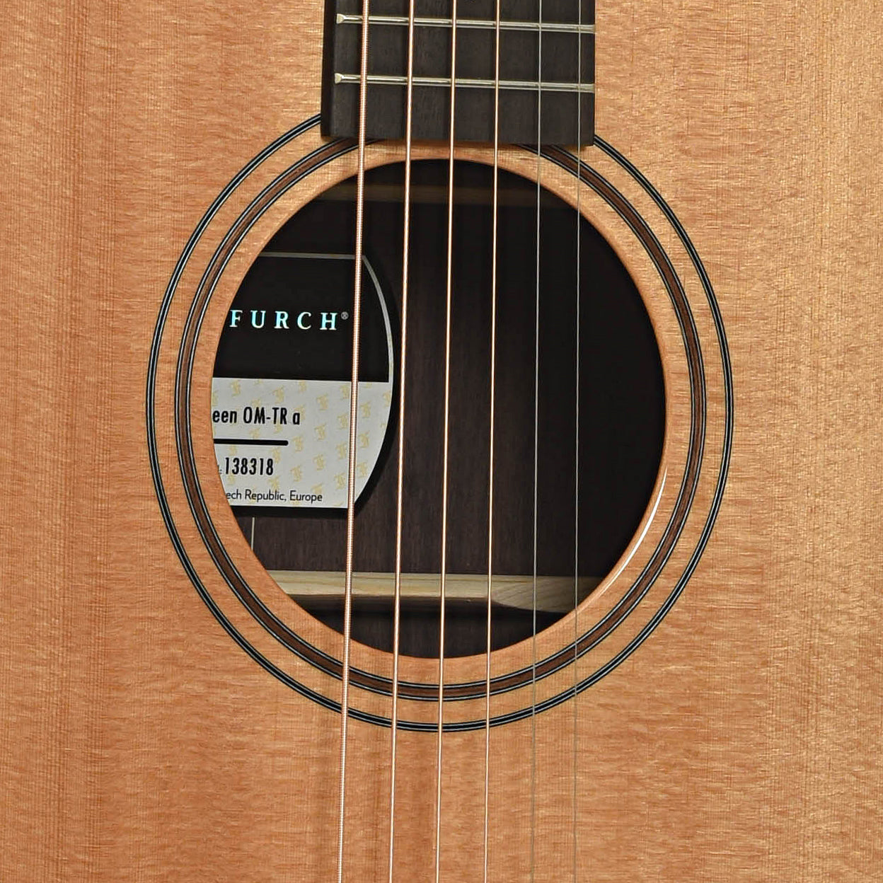 Soundhole of Furch Green Series OM-TR a OM Acoustic Guitar