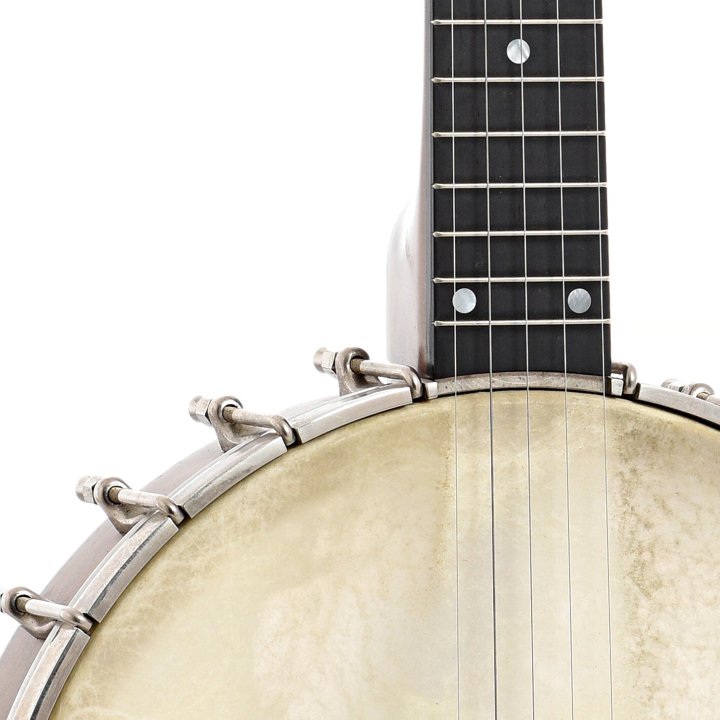 Front body and neck join of Bart Reiter Special Open Back Banjo