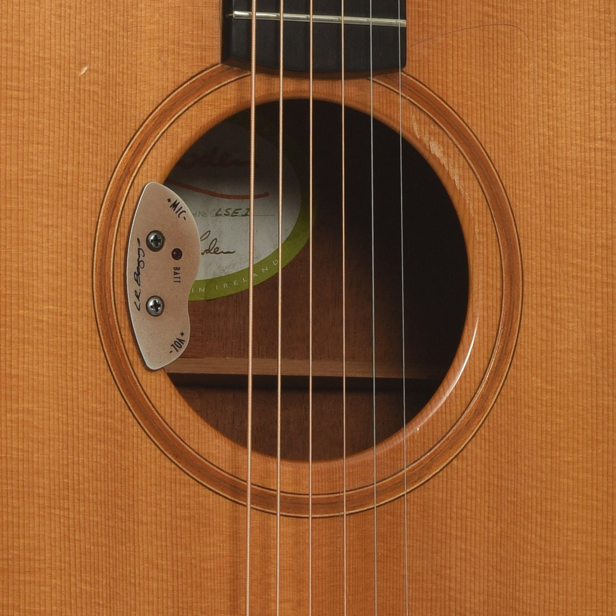 Soundhole of Lowden LSE-1 Acoustic-Electric Guitar