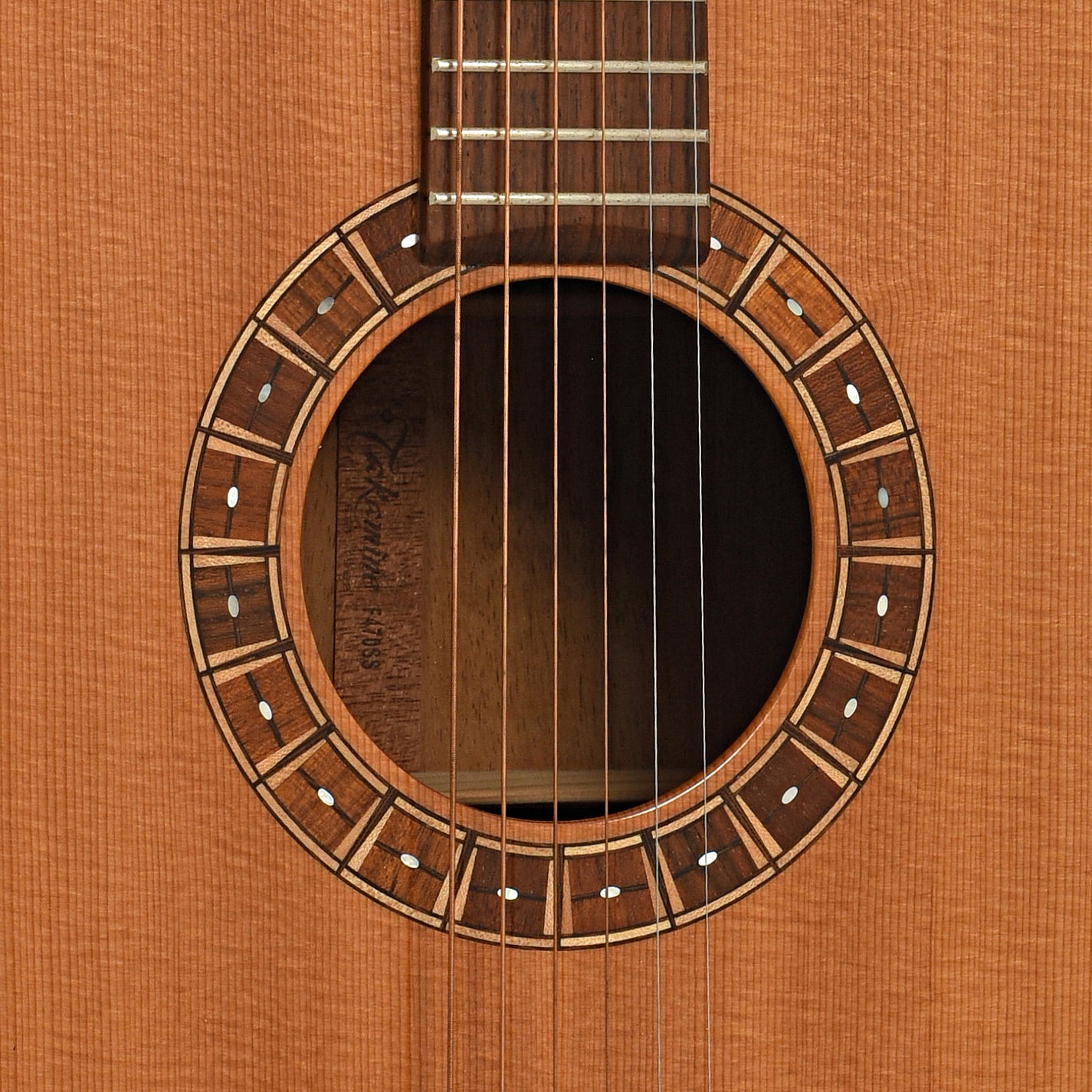 Sound hole of Takamine F470SS Acoustic