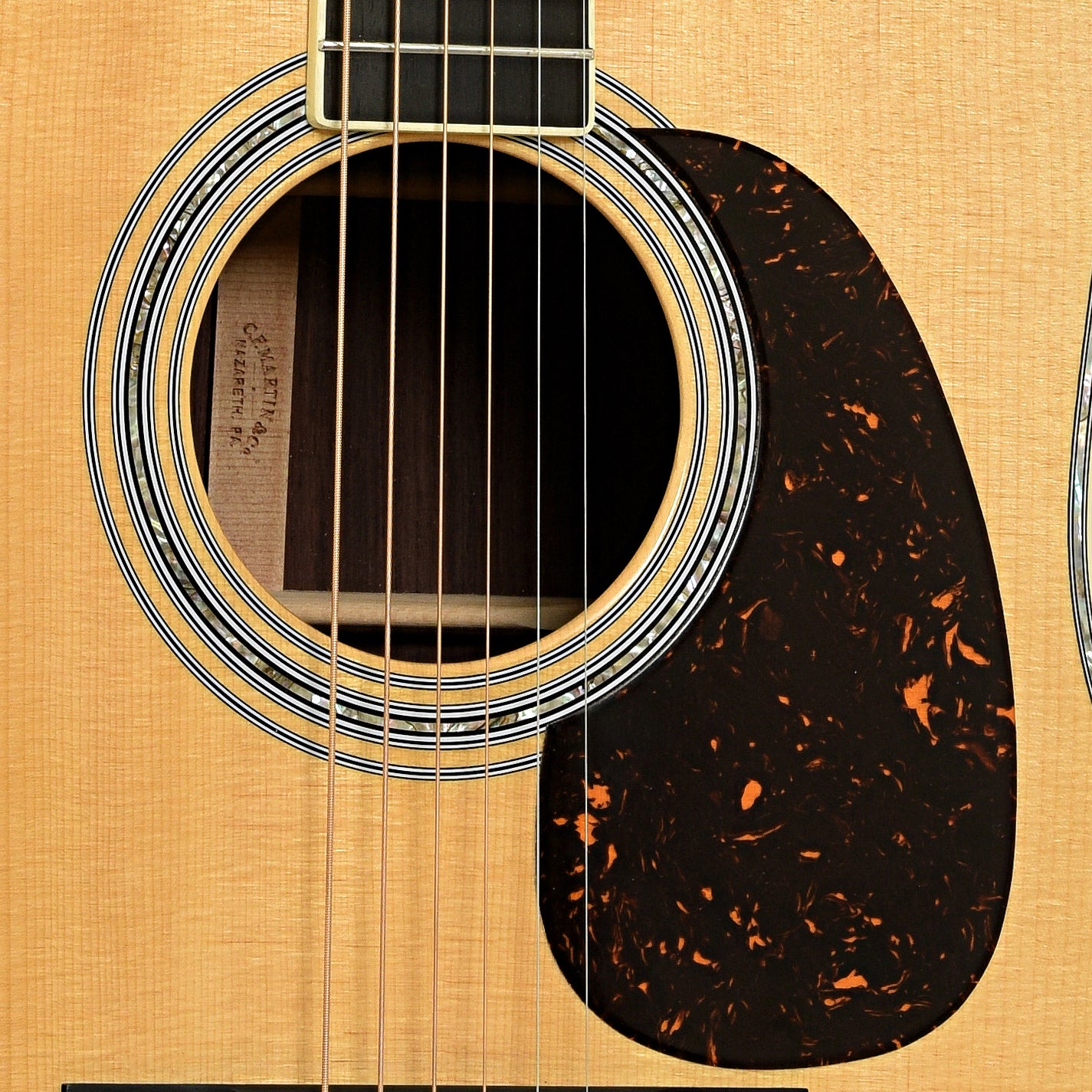 soundhole of Martin D-41 Acoustic Guitar