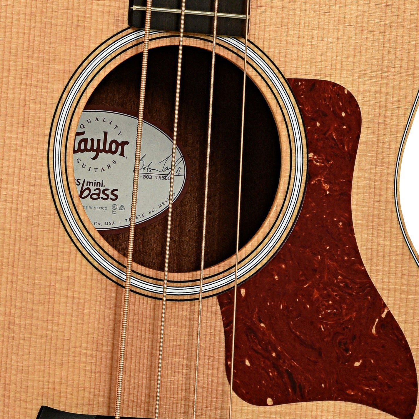 Soundhole of Taylor GS Mini Acoustic-Electric Bass