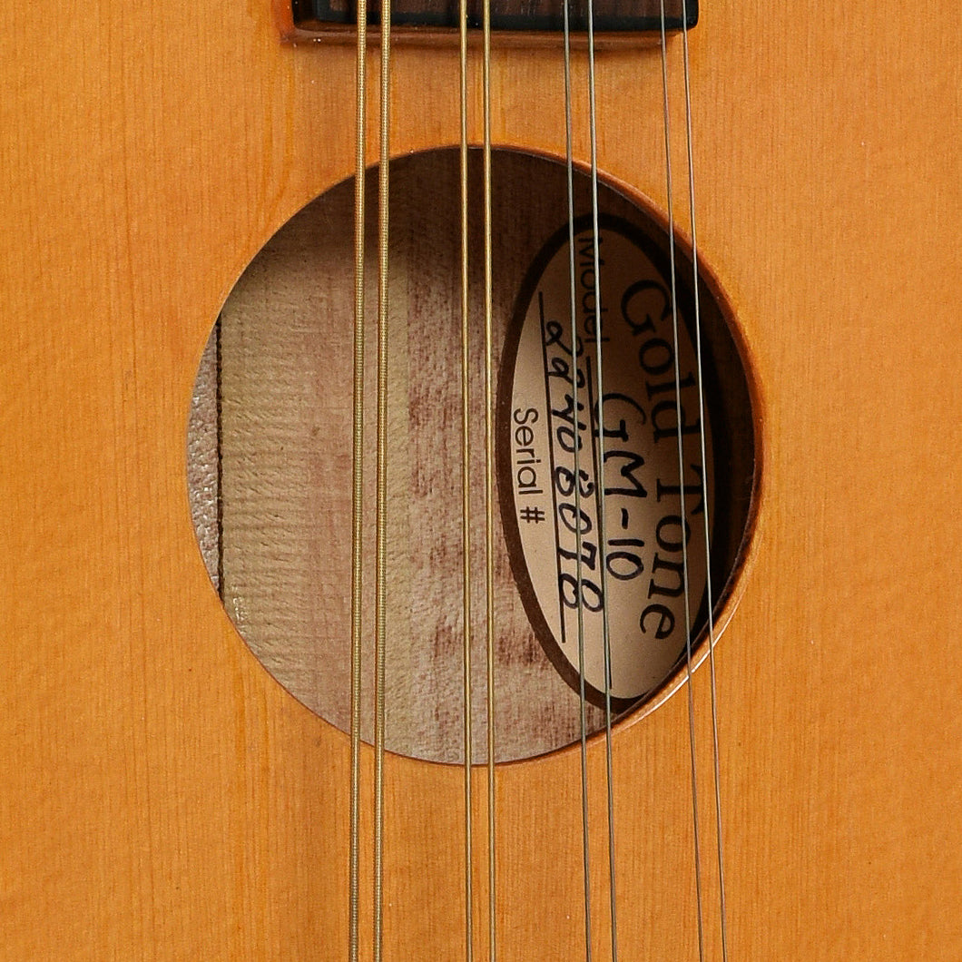 Soundhole of Gold Tone Frypan Mandolin