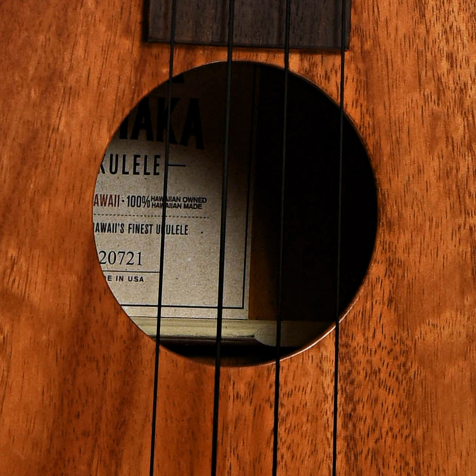 Soundhole of Kamaka HF-3 Tenor Ukulele