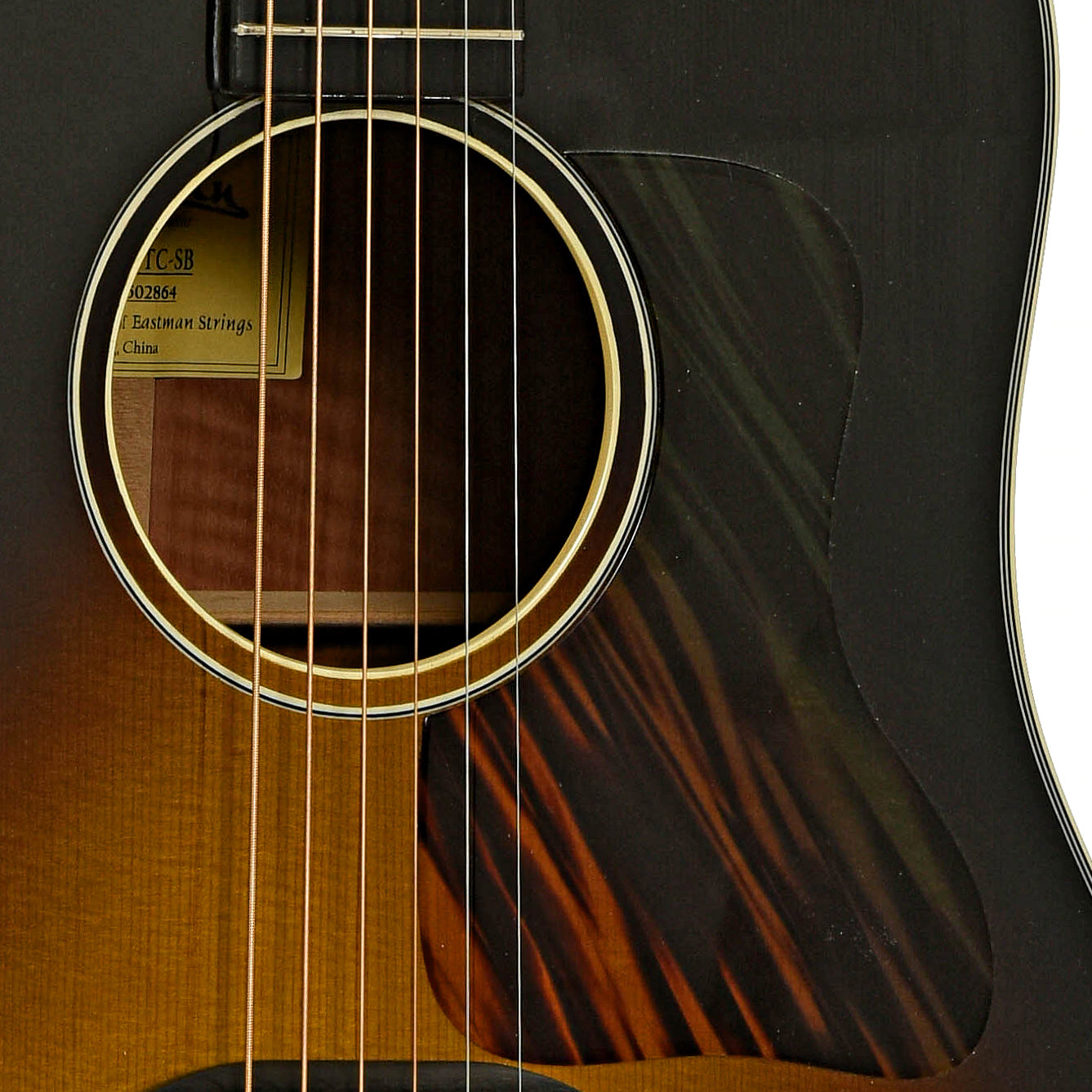Soundhole of Eastman E6 SS-TC-SB Acoustic Guitar