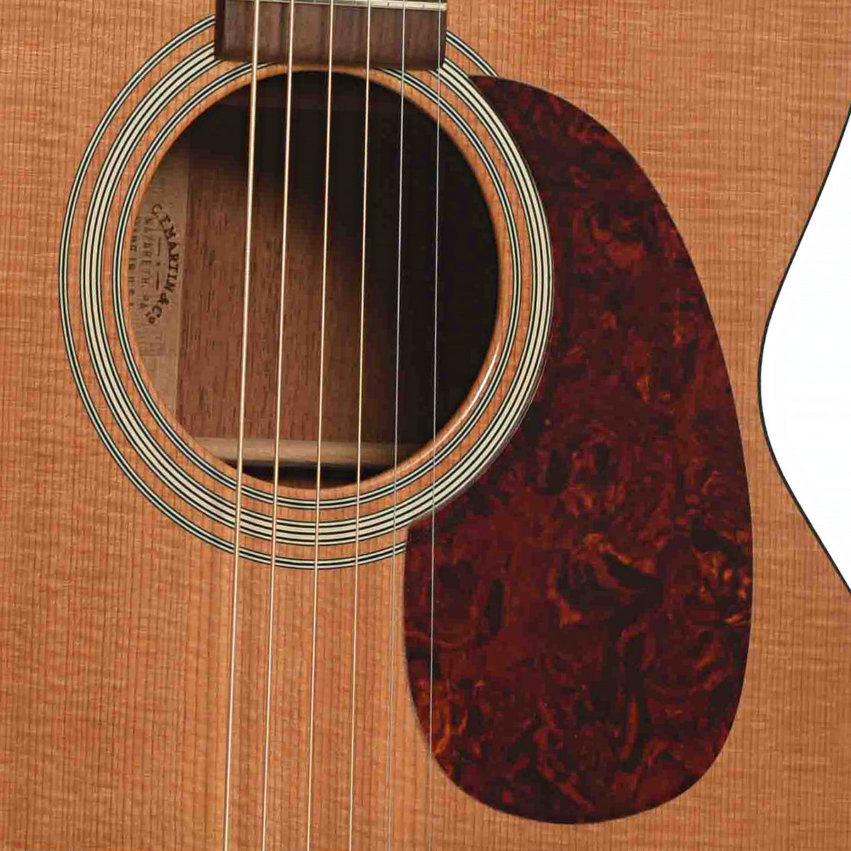 Soundhole of Martin 000-16 Acoustic Guitar