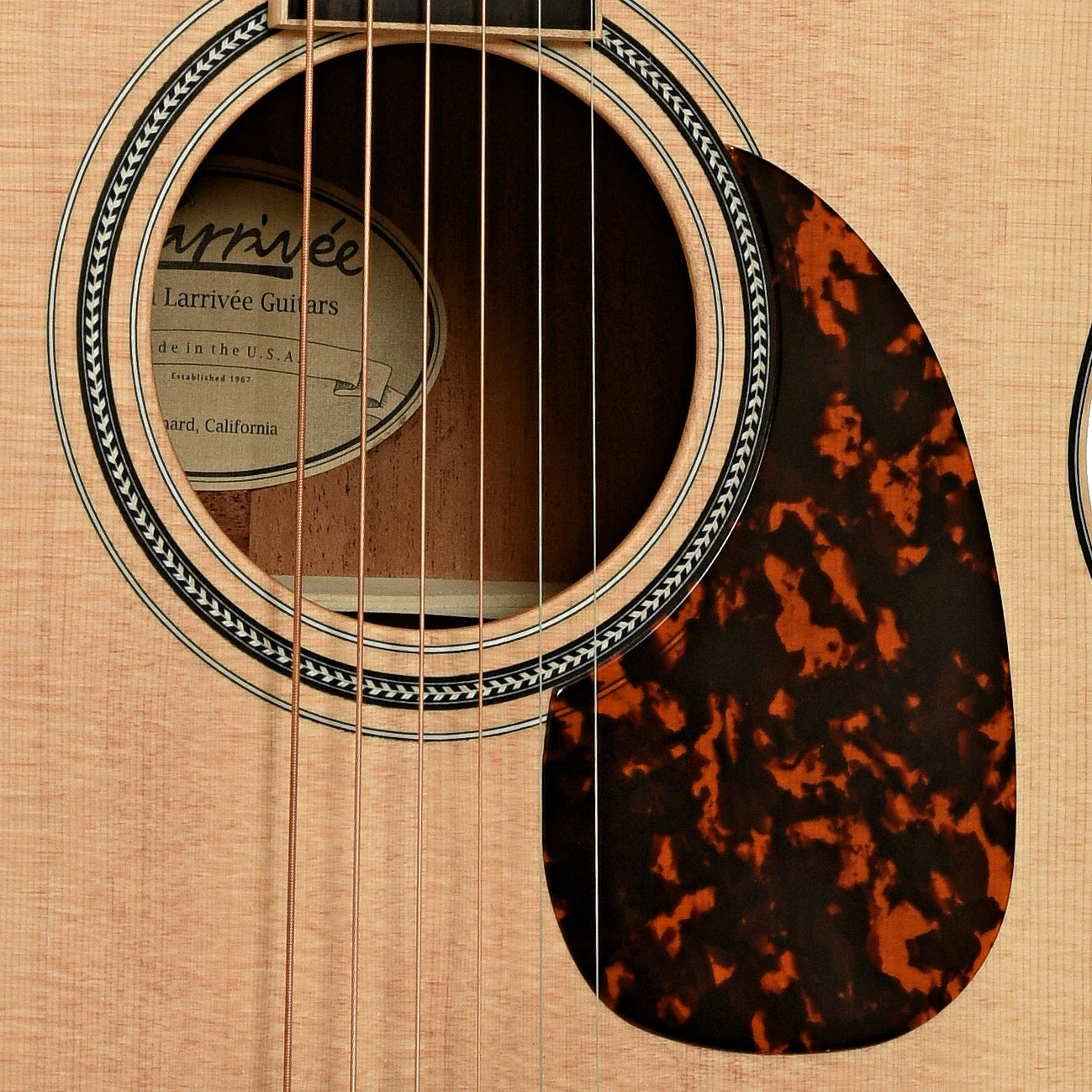 Soundholwe of Larrivee OM-03 Mahogany Recording Series Acoustic Guitar