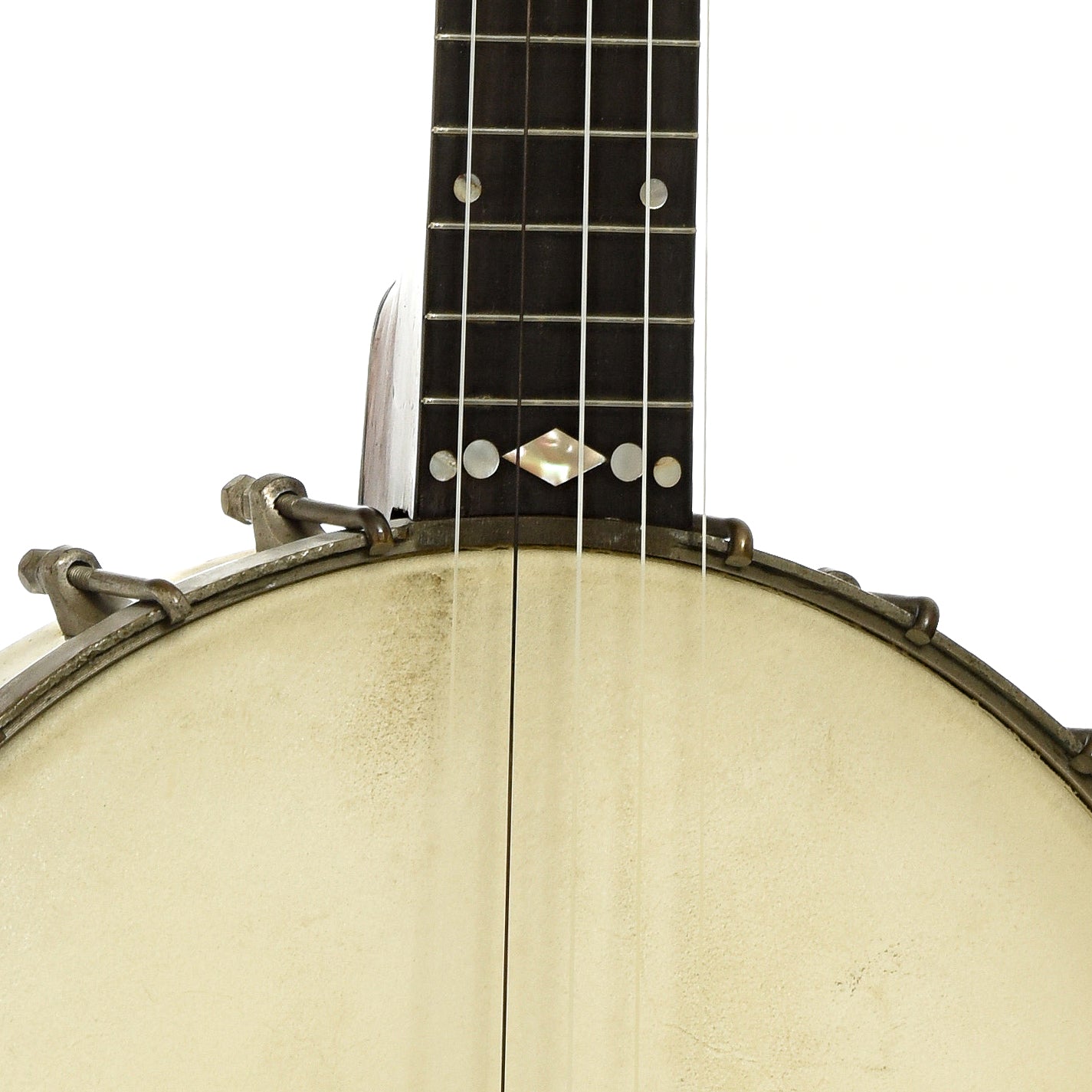 Front neck joint of S.S. Stewart Champion No.1 Open Back Banjo 