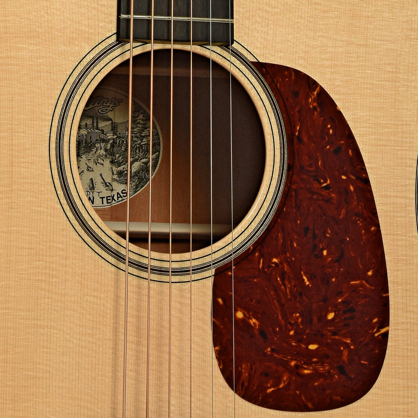 Soundhole of Collings D1T Traditional Series Acoustic Guitar