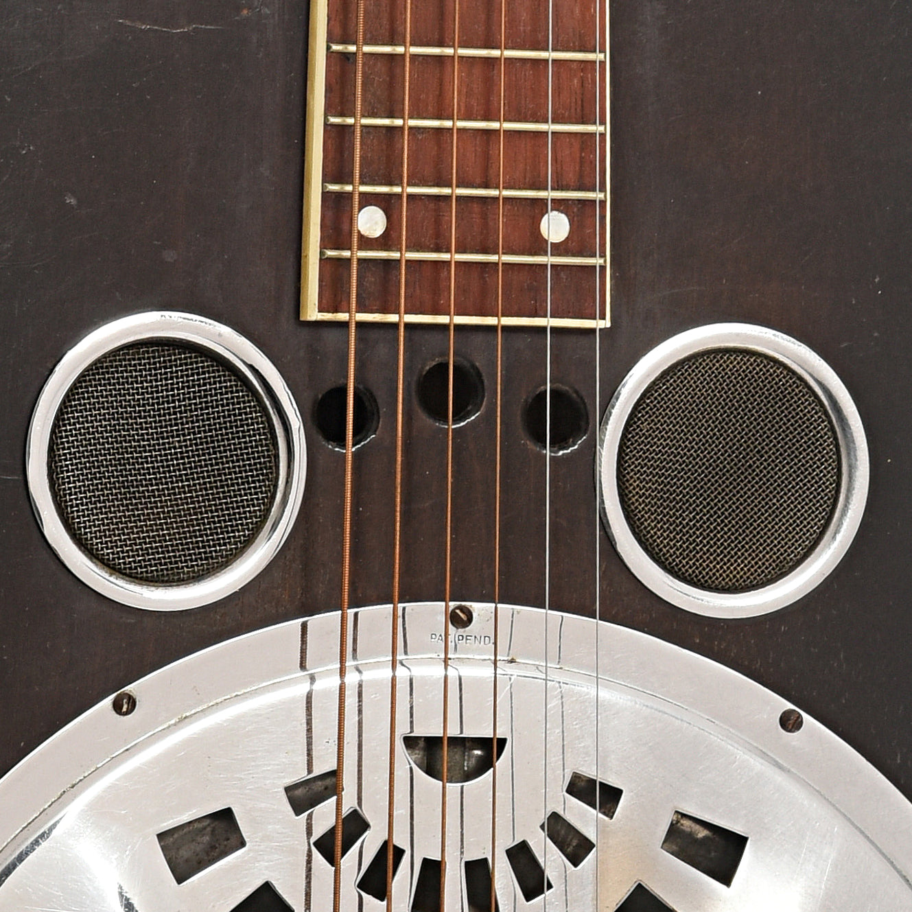 Sound of holes of Dobro Model 55 Resonator Guitar