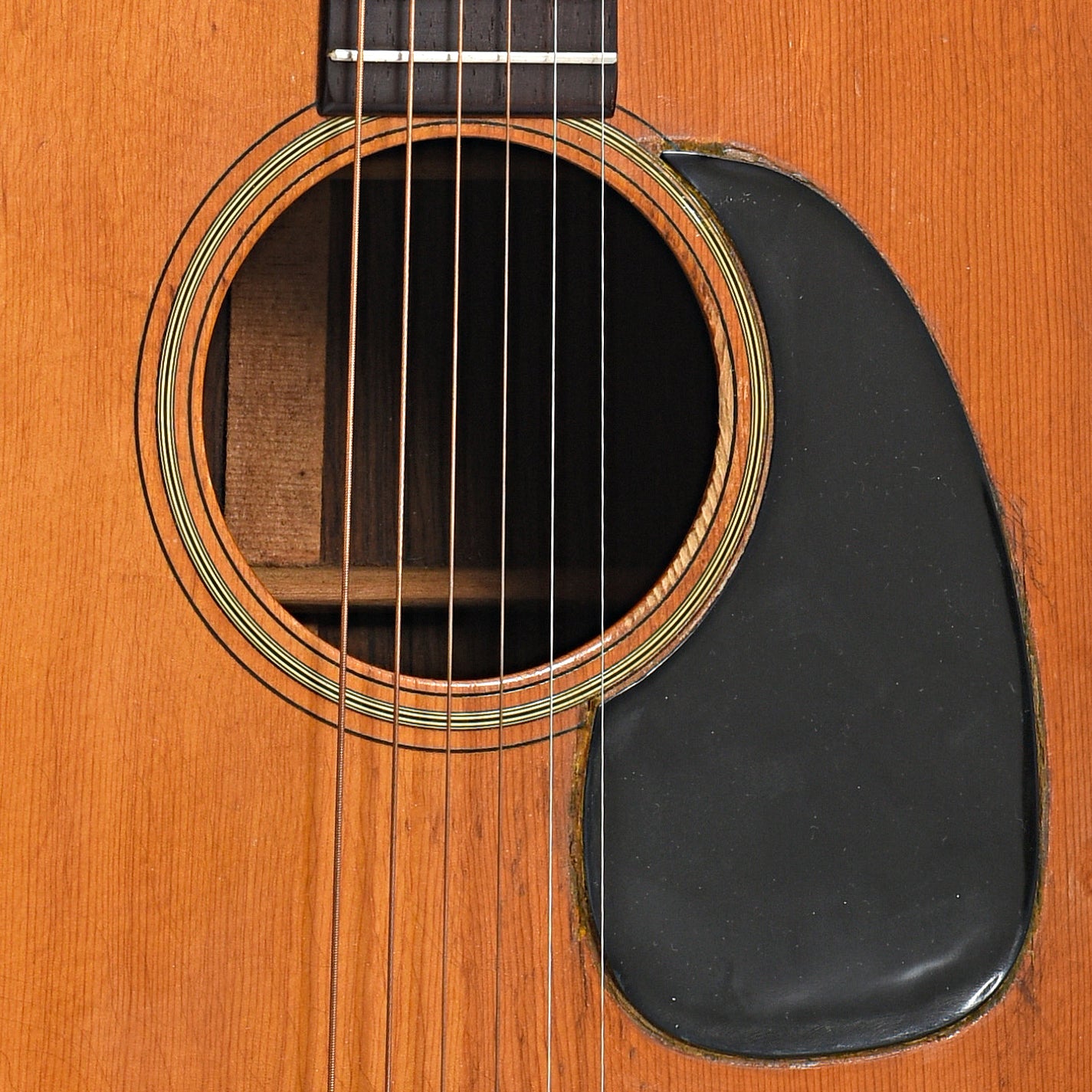 Sound hole of Martin D-21 Acoustic Guitar (1968)