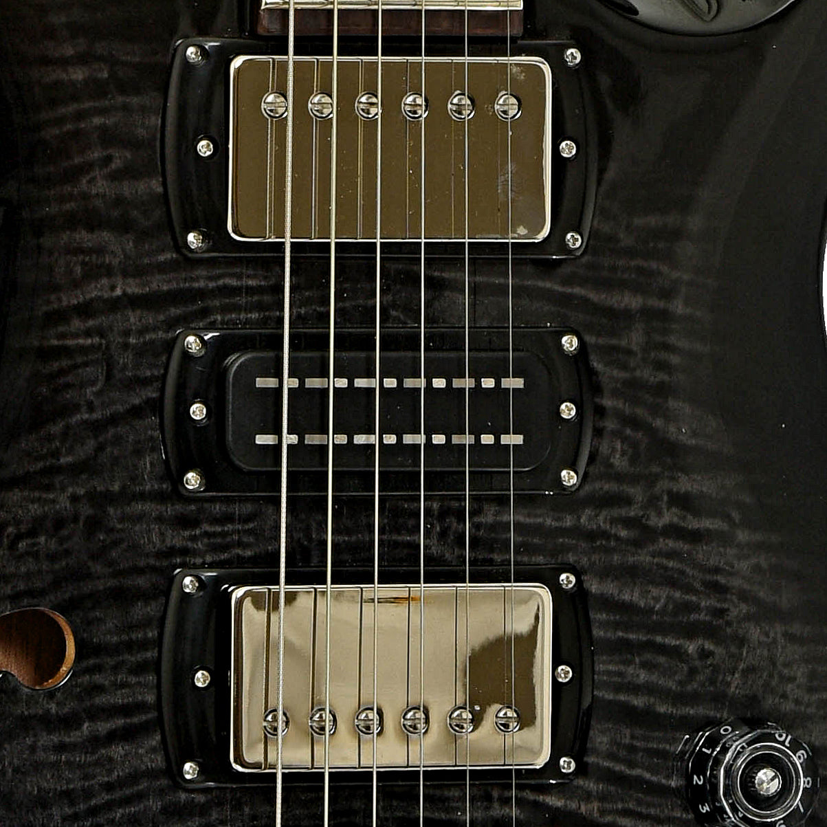 Pickups of PRS SE Special Semi-Hollow Electric Guitar Charcoal Burst