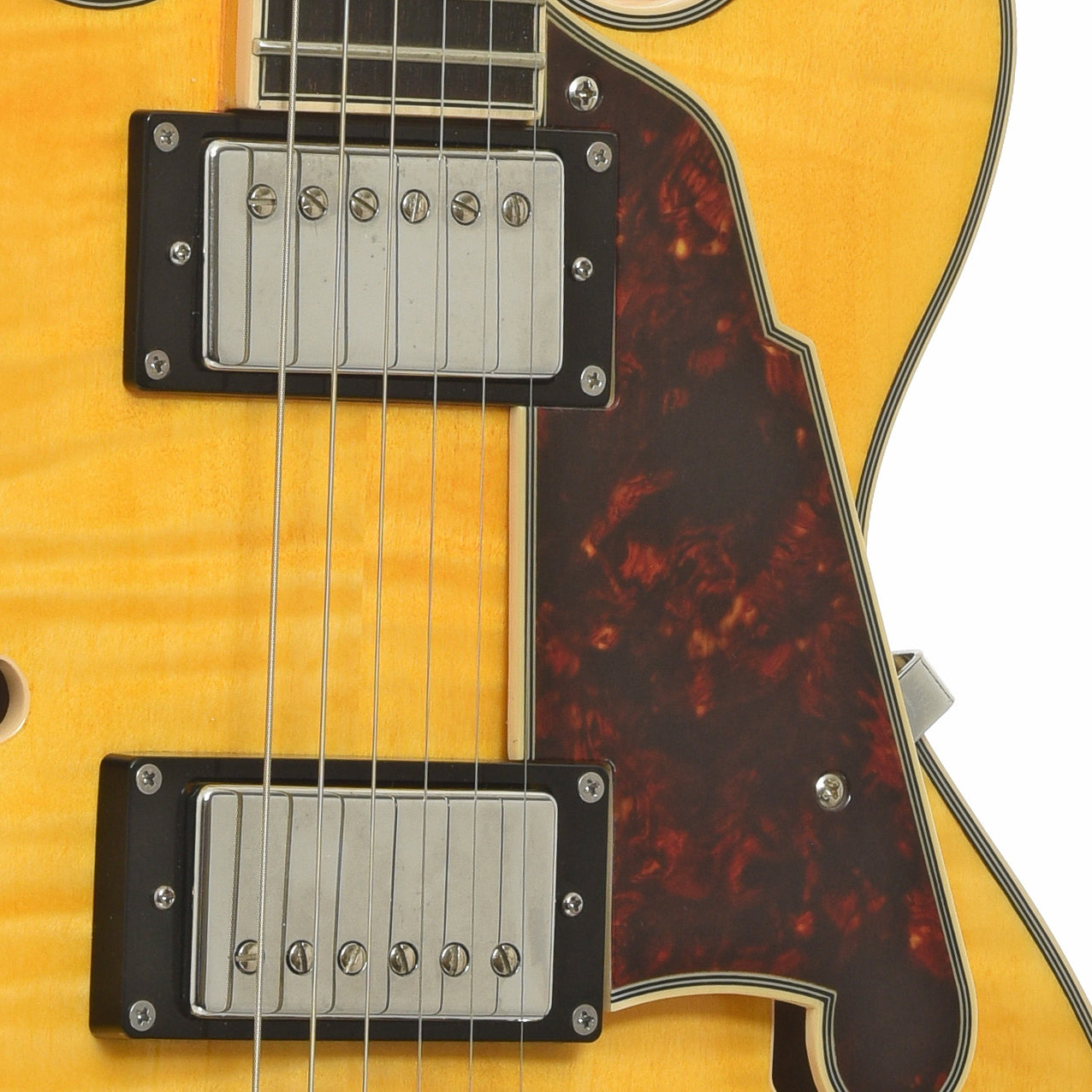 Pickups of D'Angelico Premier Mini DC XT Hollowbody Electric Guitar 