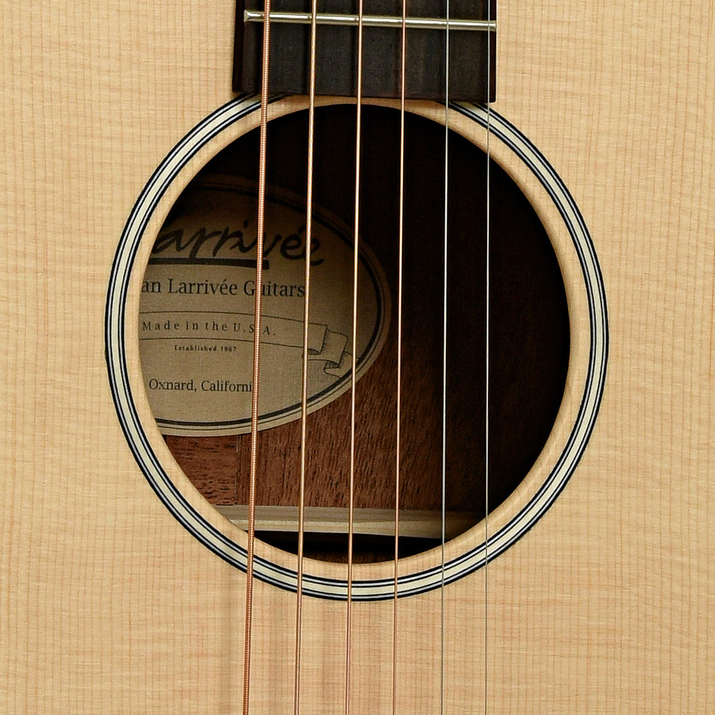 Soundhole of Larrivee Simple 6 OME Traditional Series Acoustic-Electric Guitar 