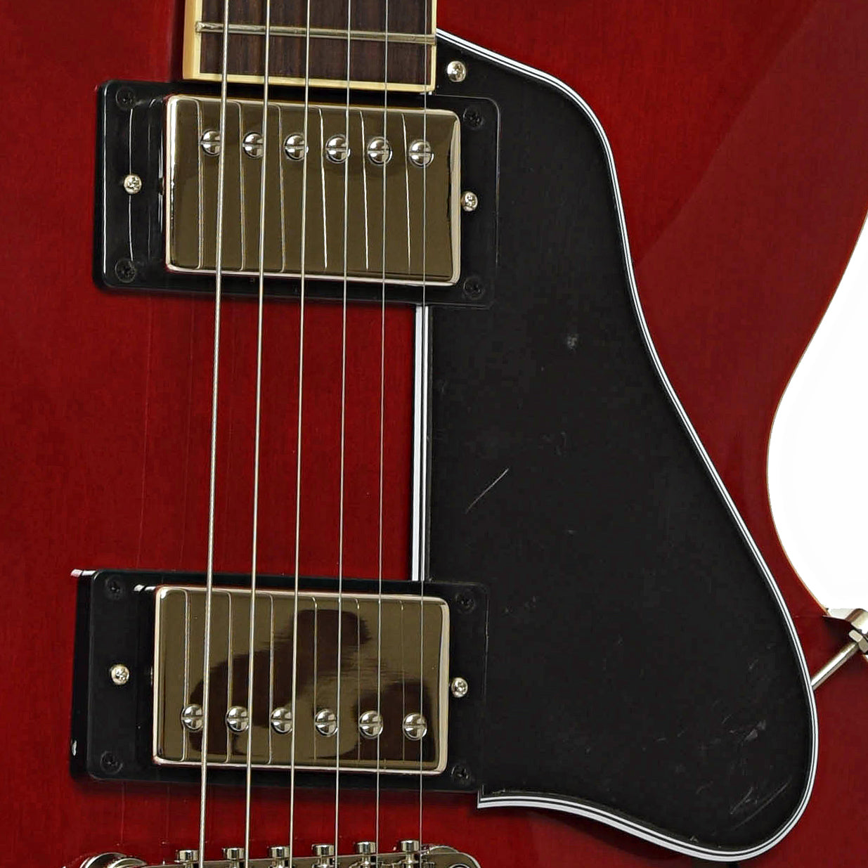 Pickups of Epiphone ES-335 Semi-Hollowbody Electric Guitar, Cherry