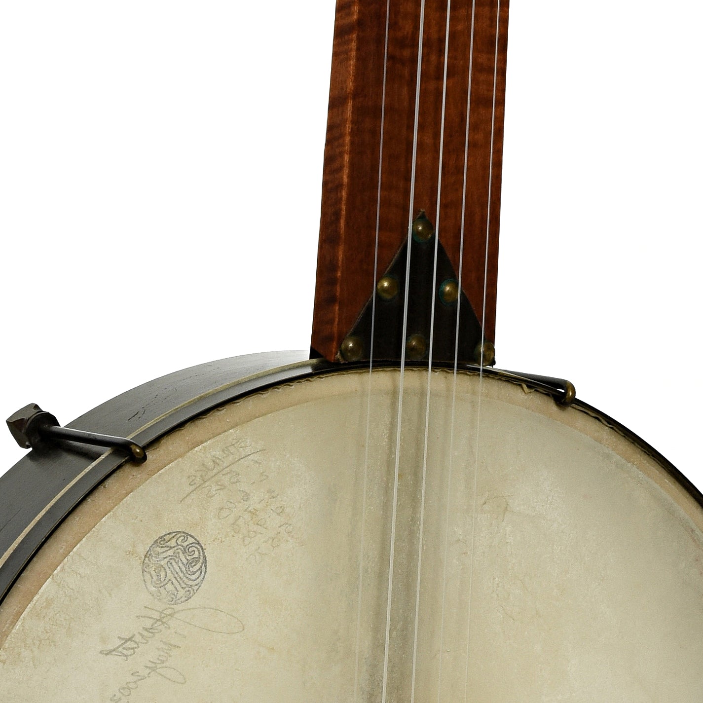 Front Neck joint of James Hartel Joel Sweeney Fretless Minstrel Banjo 