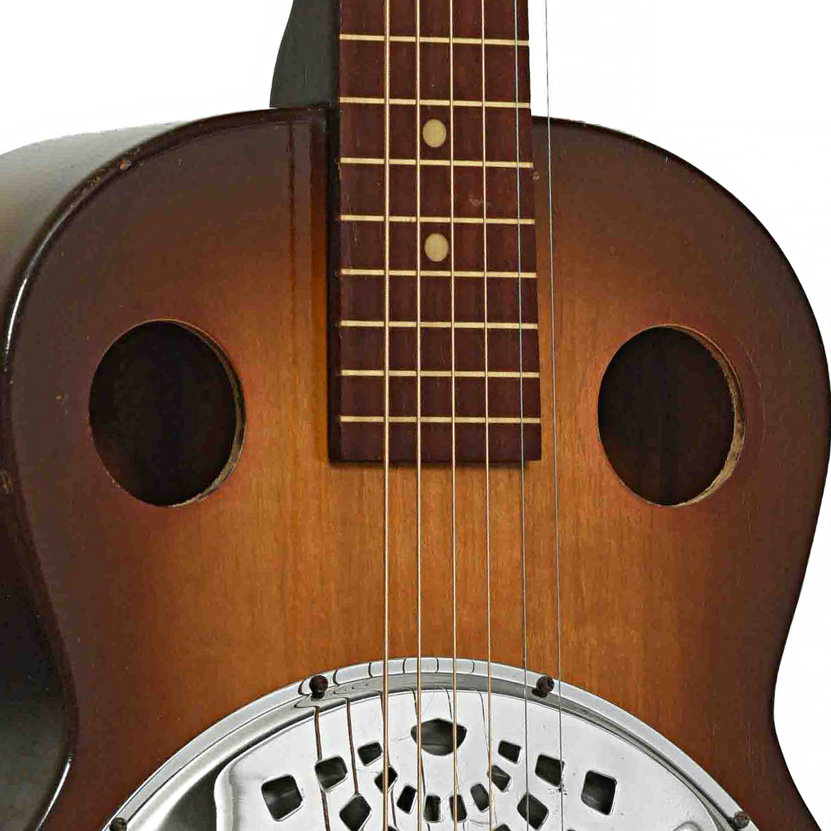 Soundholes of Dobro D40S The Blue Grass Model
