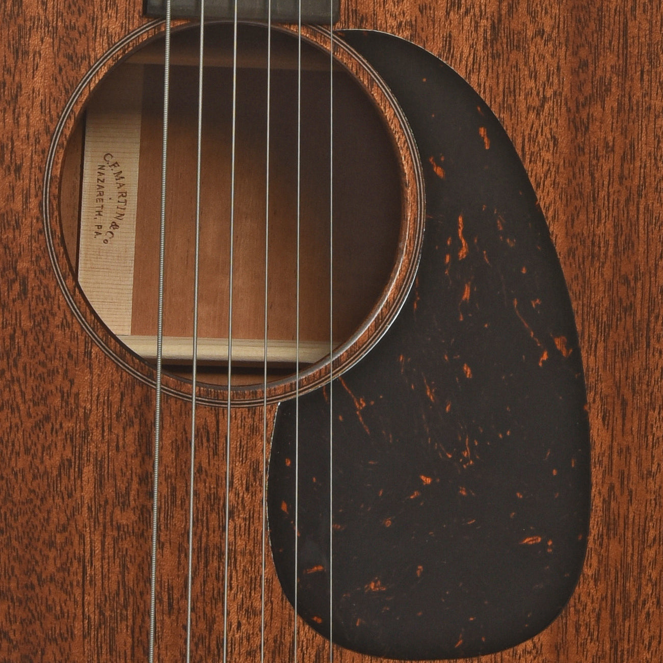 Soundhole of Martin D-17 Acoustic Guitar 