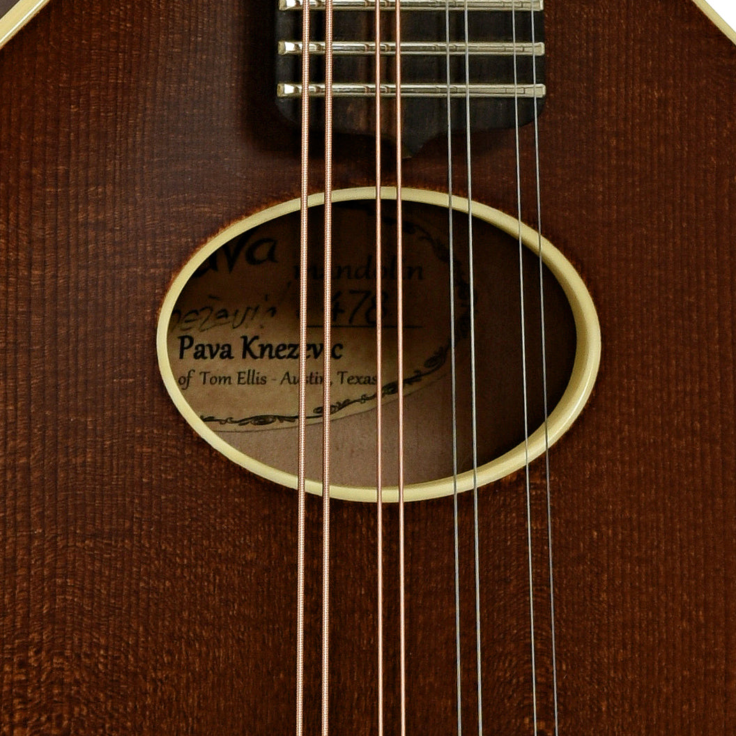 Soundhole of Pava A5 Satin Oval Hole Mandolin
